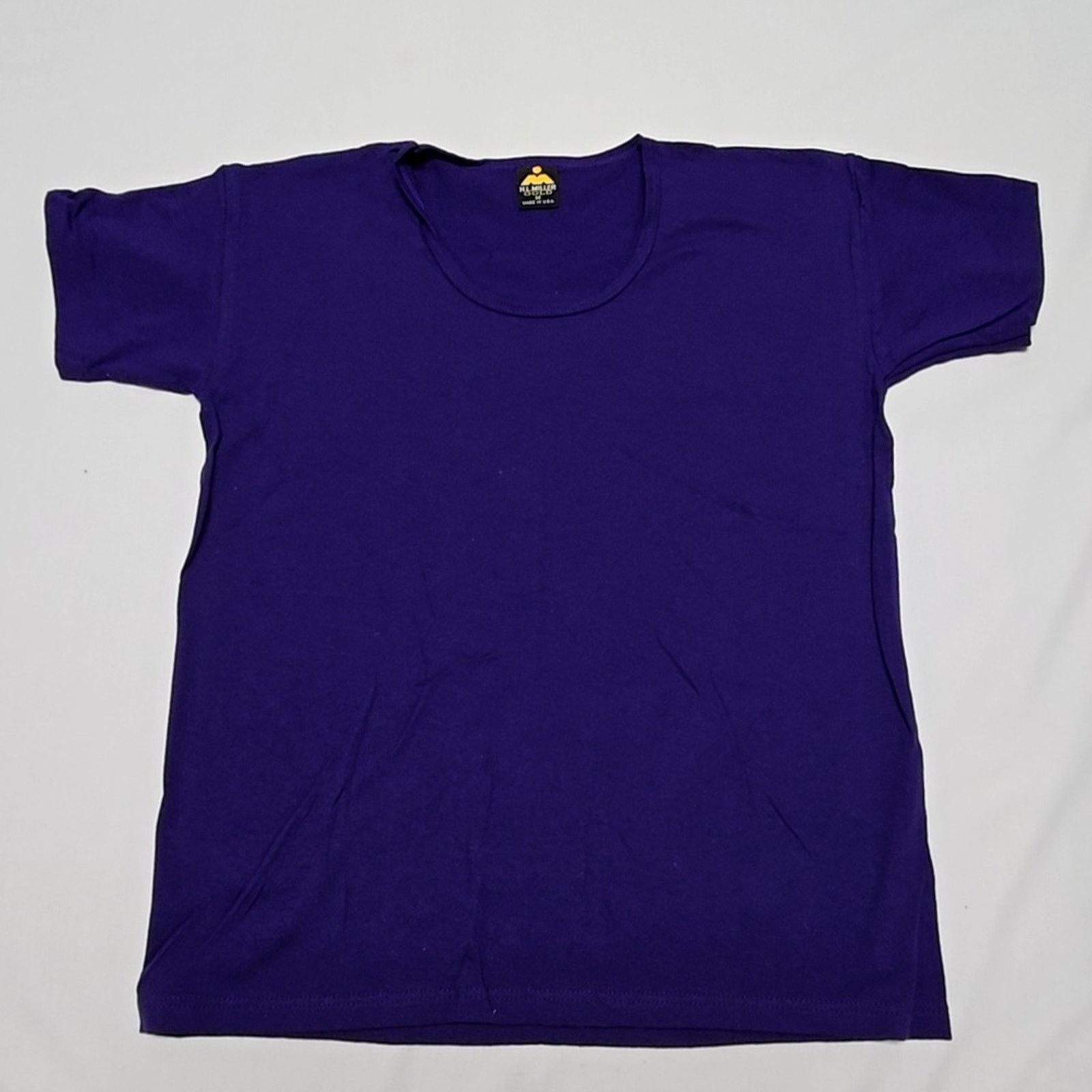 Vintage Vintage Blank Shirt Solid Purple Scoop Neck Womens M Tee 90s Size M / US 6-8 / IT 42-44 - 1 Thumbnail