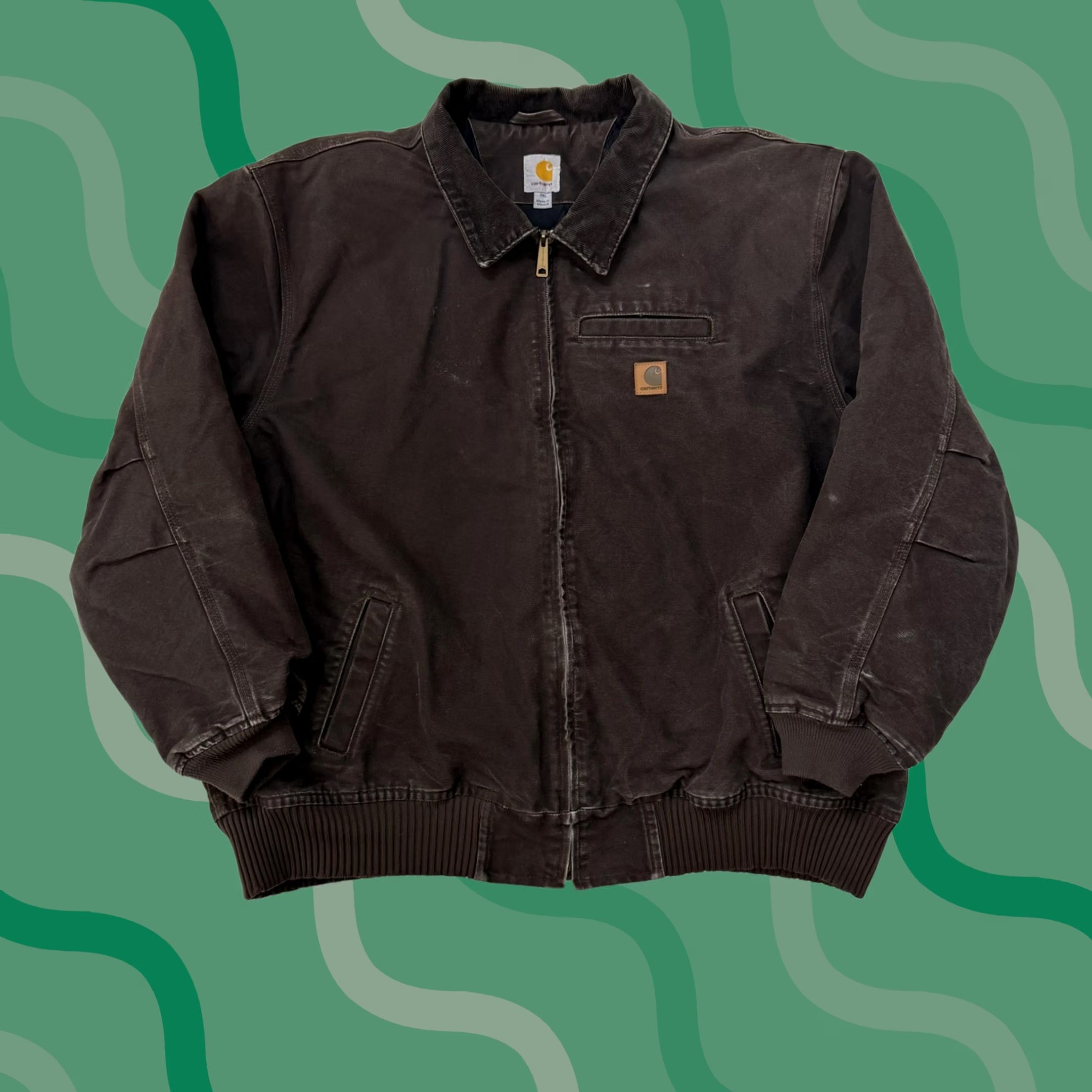 Carhartt VINTAGE Carhartt Bankston Jacket Mens 3XL Brown Quilted Detroit 101228 201 Size US XXL / EU 58 / 5 - 1 Thumbnail