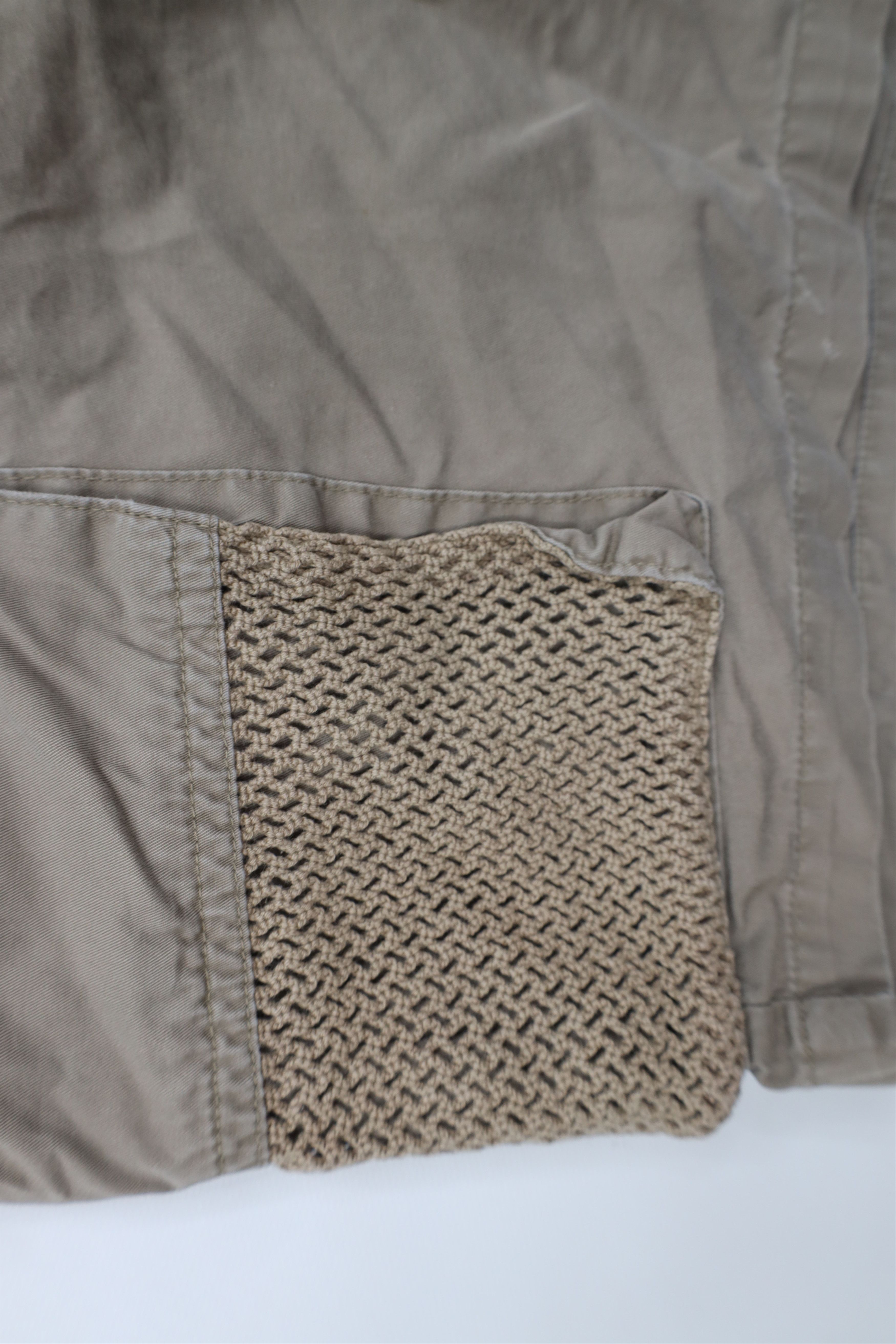 Nautica × Vintage Vintage 90s Nautica Spell Out Belted Mesh Cargo Shorts Beige Size US 34 / EU 50 - 7 Thumbnail