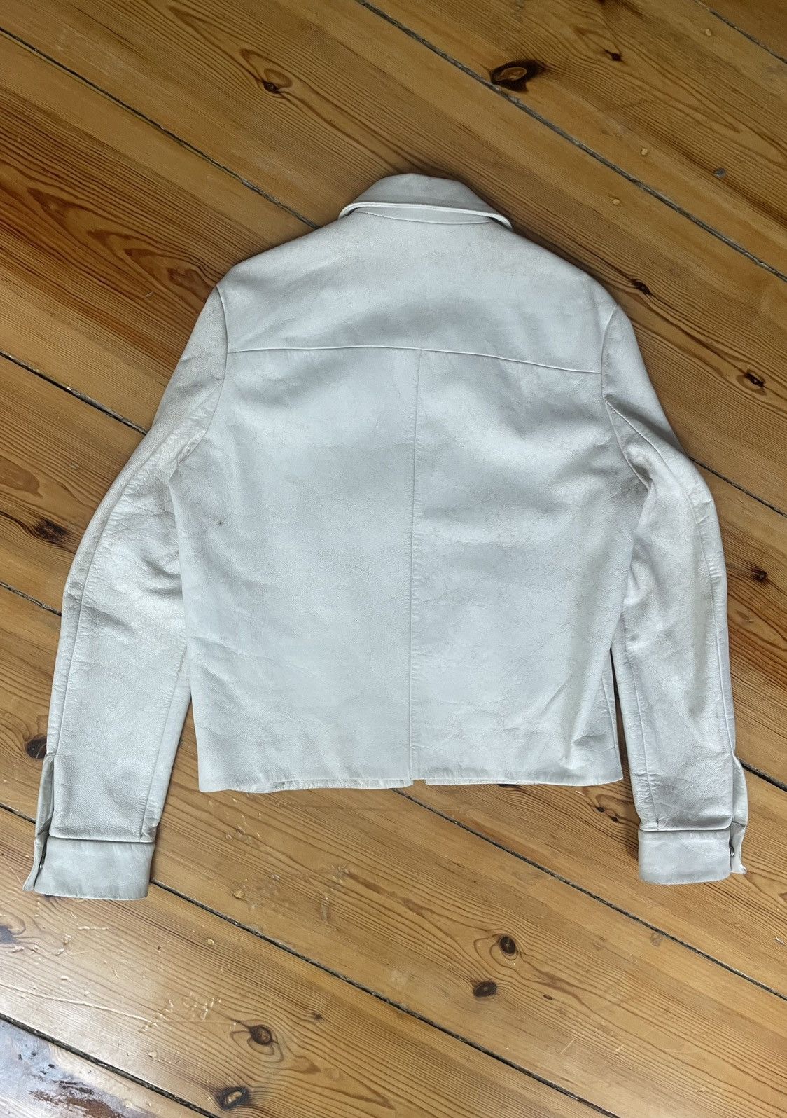 Acne Studios Acne Studios White Leather Jacket Size US M / EU 48-50 / 2 - 2 Thumbnail