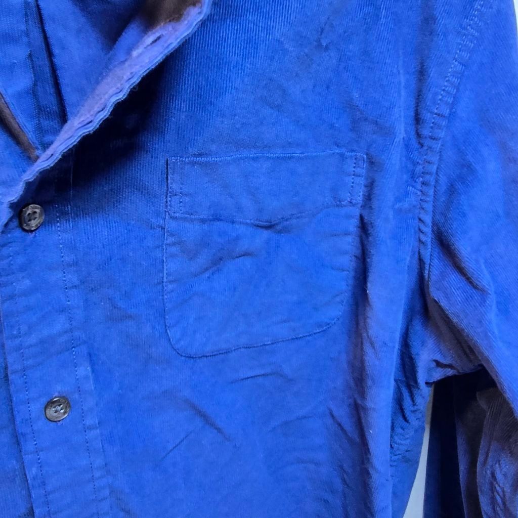 Lands' End Men's Lands' End Blue Corduroy Casual Button Down Shirt L Size US L / EU 52-54 / 3 - 5 Thumbnail