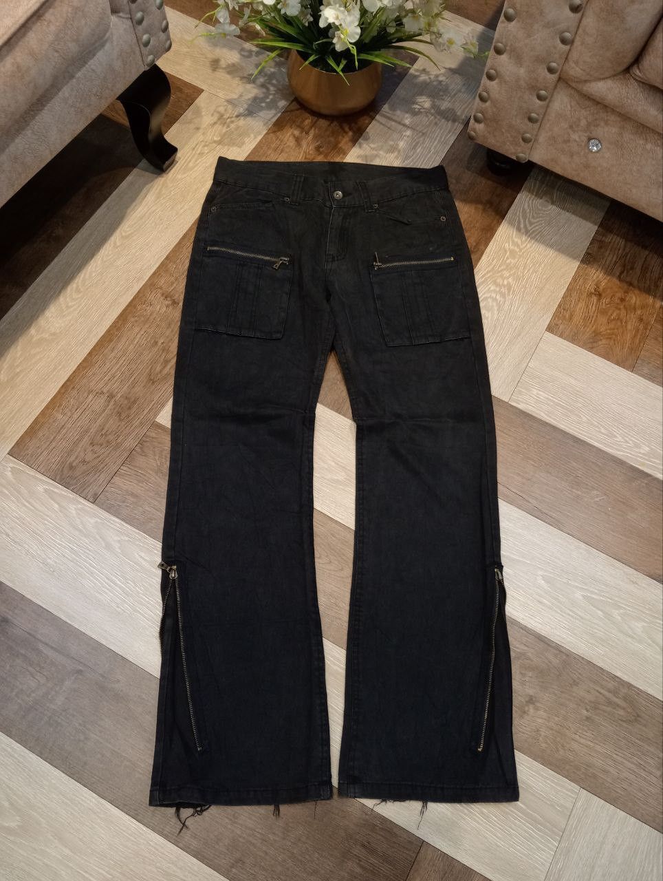semanticdesign SEMANTIC DESIGN JAPAN 6 POCKET FADED BLACK PANTS Size US 33 - 1 Thumbnail