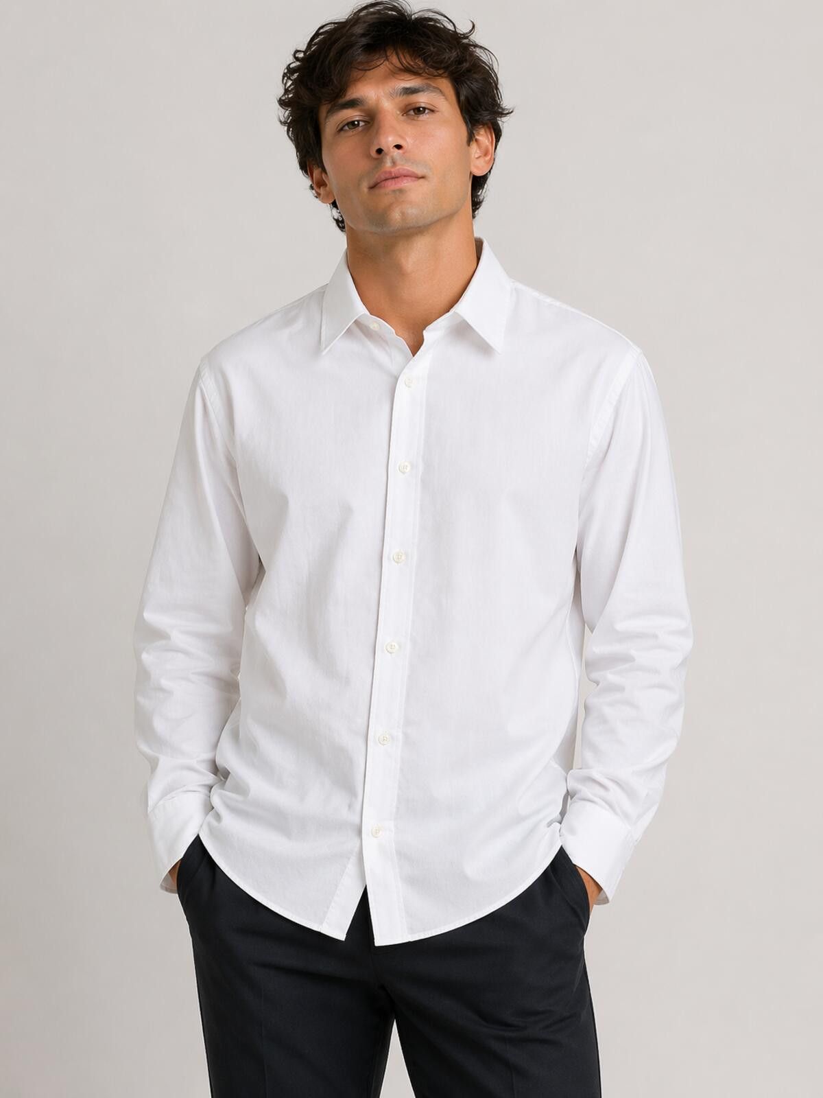 Michael Kors Michael Michael Kors White Button Down Top Size US L / EU 52-54 / 3 - 1 Thumbnail
