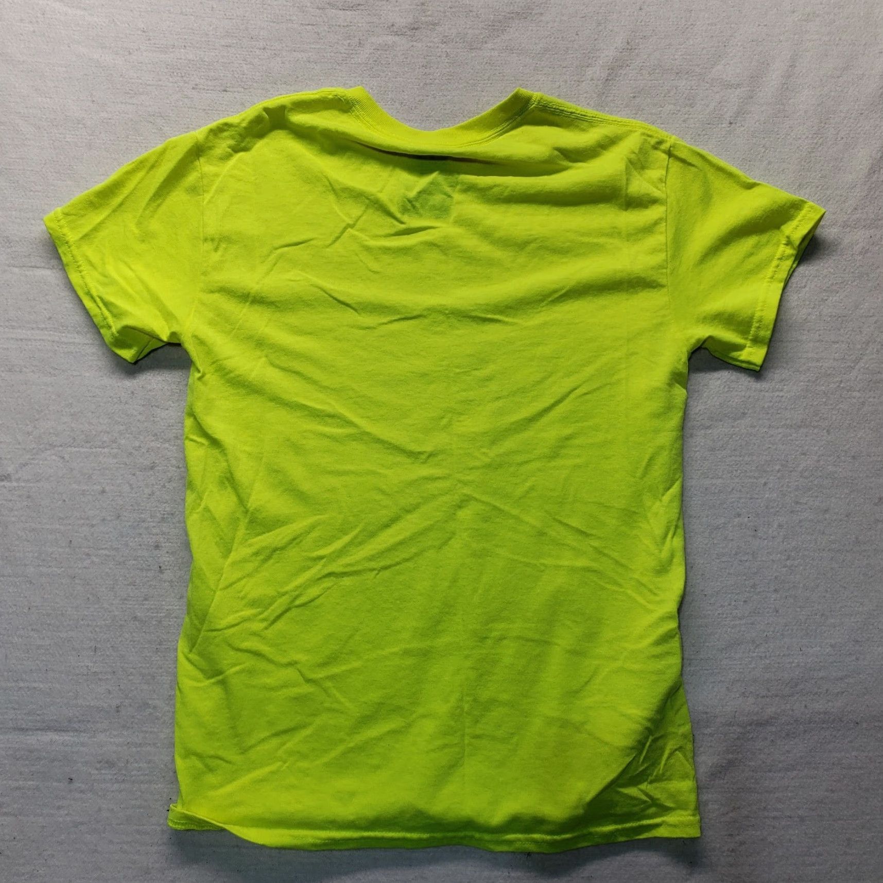 Gildan Gildan Shirt T-Shirt Crew Neck Short Sleeve Yellow 50/50 Adult Mens S Small Safety Neon Green Yellow Work Size US S / EU 44-46 / 1 - 5 Thumbnail