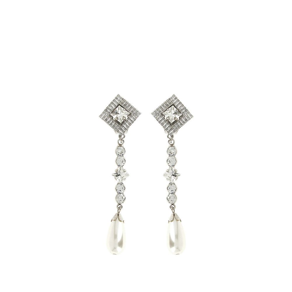 Alessandra Rich Alessandra Rich SILVER Earrings Size ONE SIZE - 1 Thumbnail