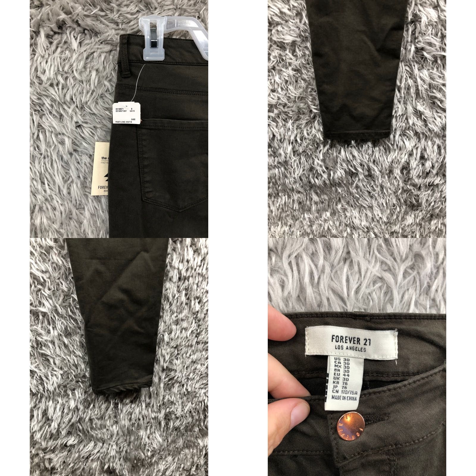Forever 21 FOREVER 21 Jeans Skinny Dark Green Denim 30 Womens Mid Rise 5-Pocket Regular Inseam 29in Cotton Denim Size 30" / US 8 / IT 44 - 8 Thumbnail
