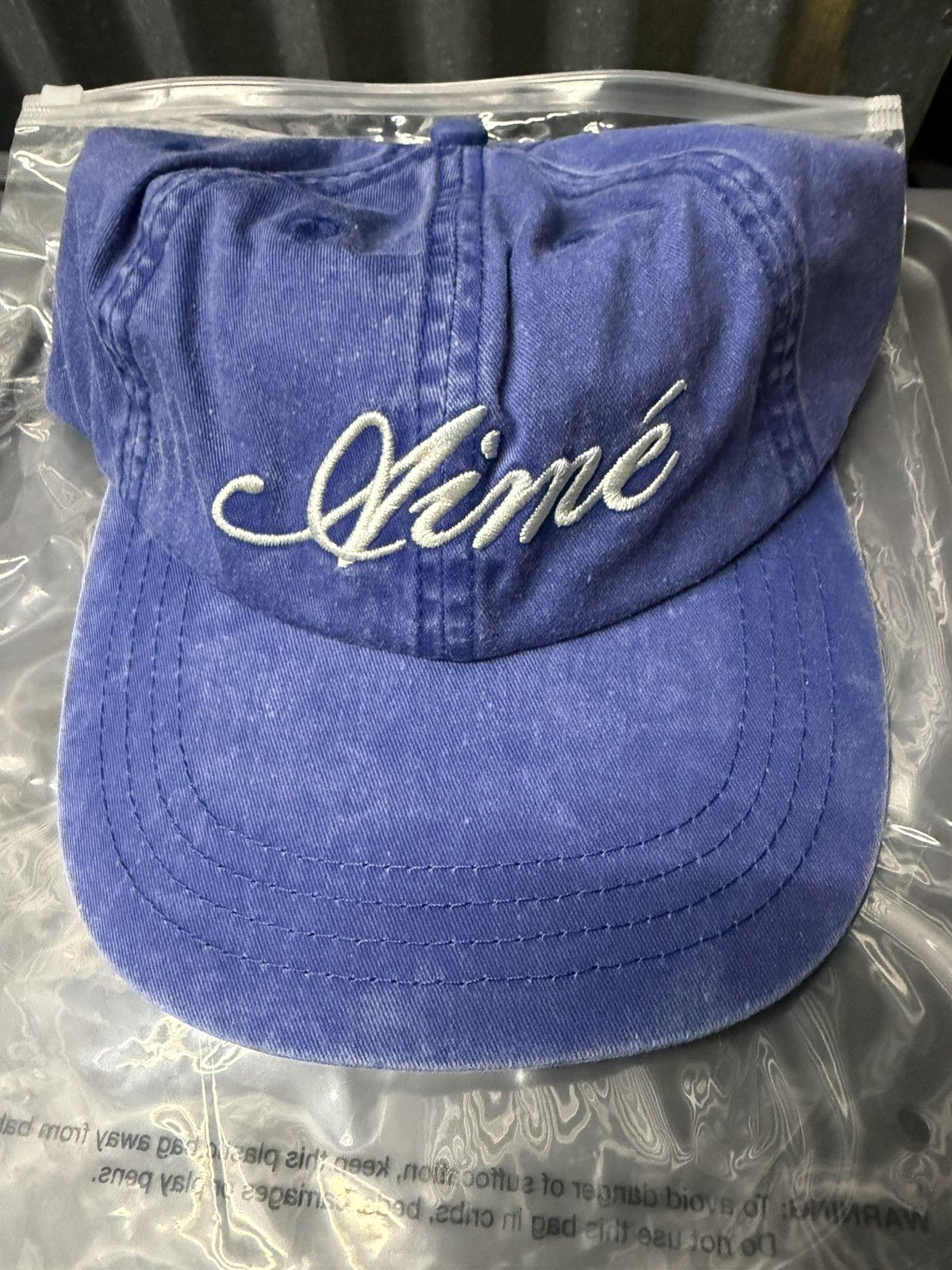 Aime Leon Dore Aime Leon Dore Washed Aimé Logo Hat Blue Size ONE SIZE - 3 Thumbnail