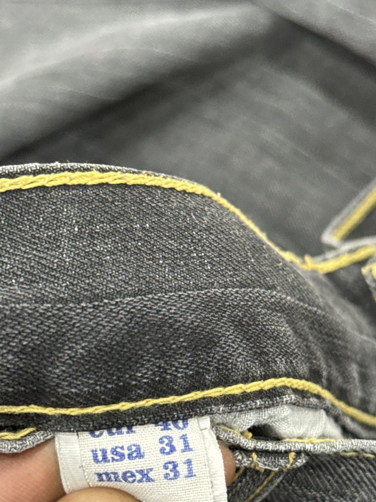 Vintage Y2K Black Utility Denim Jeans Contrast Stitch Carpenter pant Size US 31 - 16 Thumbnail