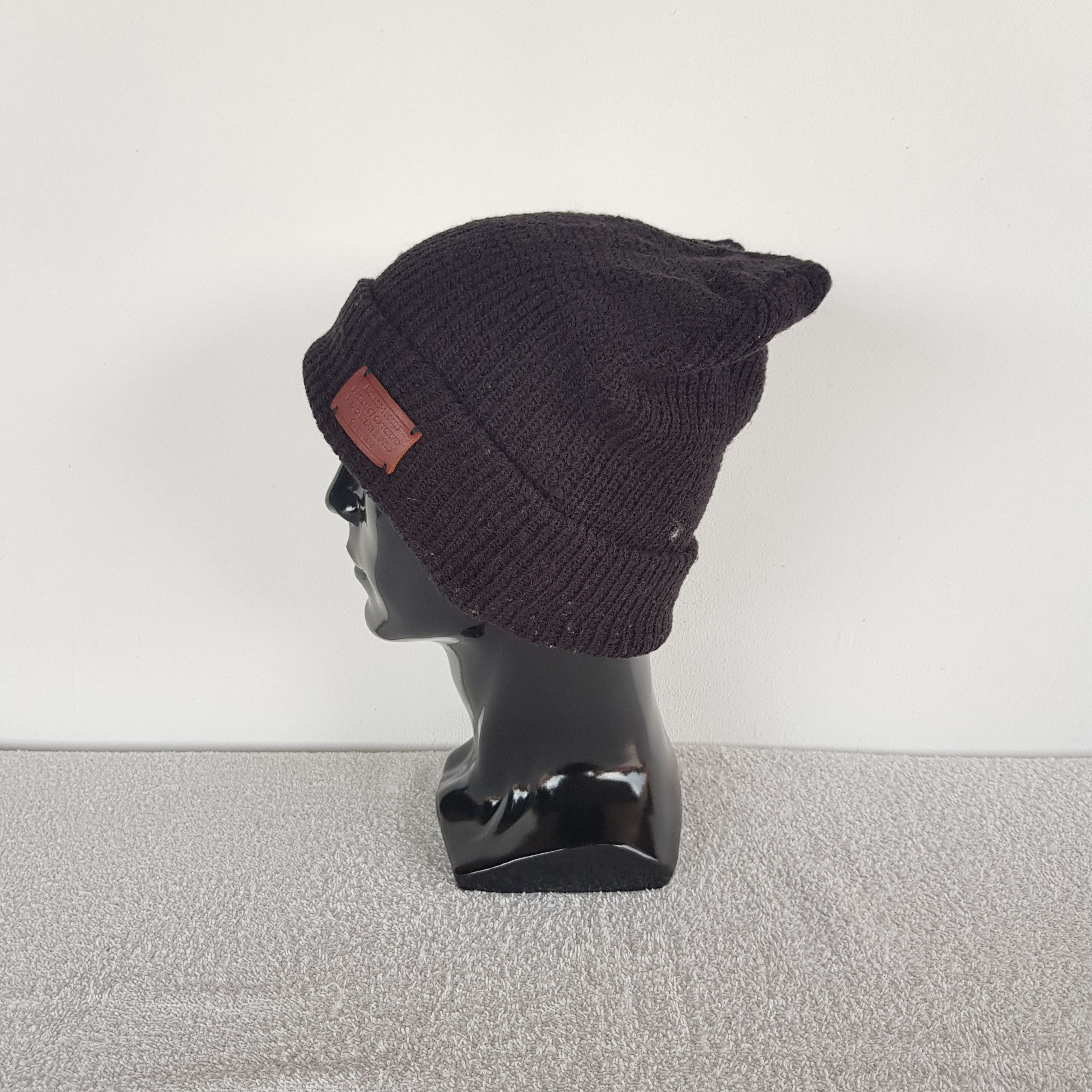 Homespun Knitwear Vintage Override Beanie Japanese Ribbed Knit Snow Caps Hats Size ONE SIZE - 4 Thumbnail