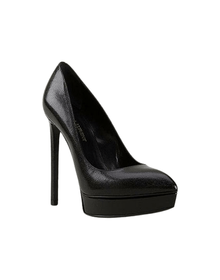 Saint Laurent Paris o1s1wg111224 Janis Platform Pumps in Black Size US 9 / IT 39 - 3 Thumbnail