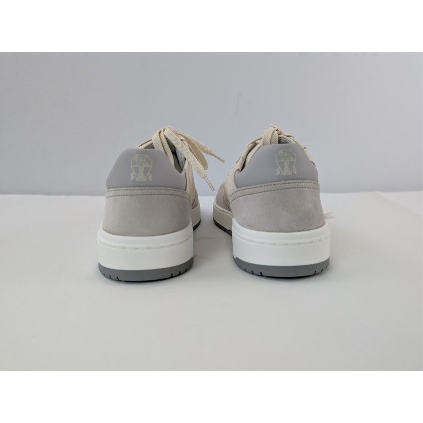 Brunello Cucinelli o1rshd1 Leather Low-Top Sneakers in White / Grey / Cream Size US 9 / EU 42 - 12 Thumbnail