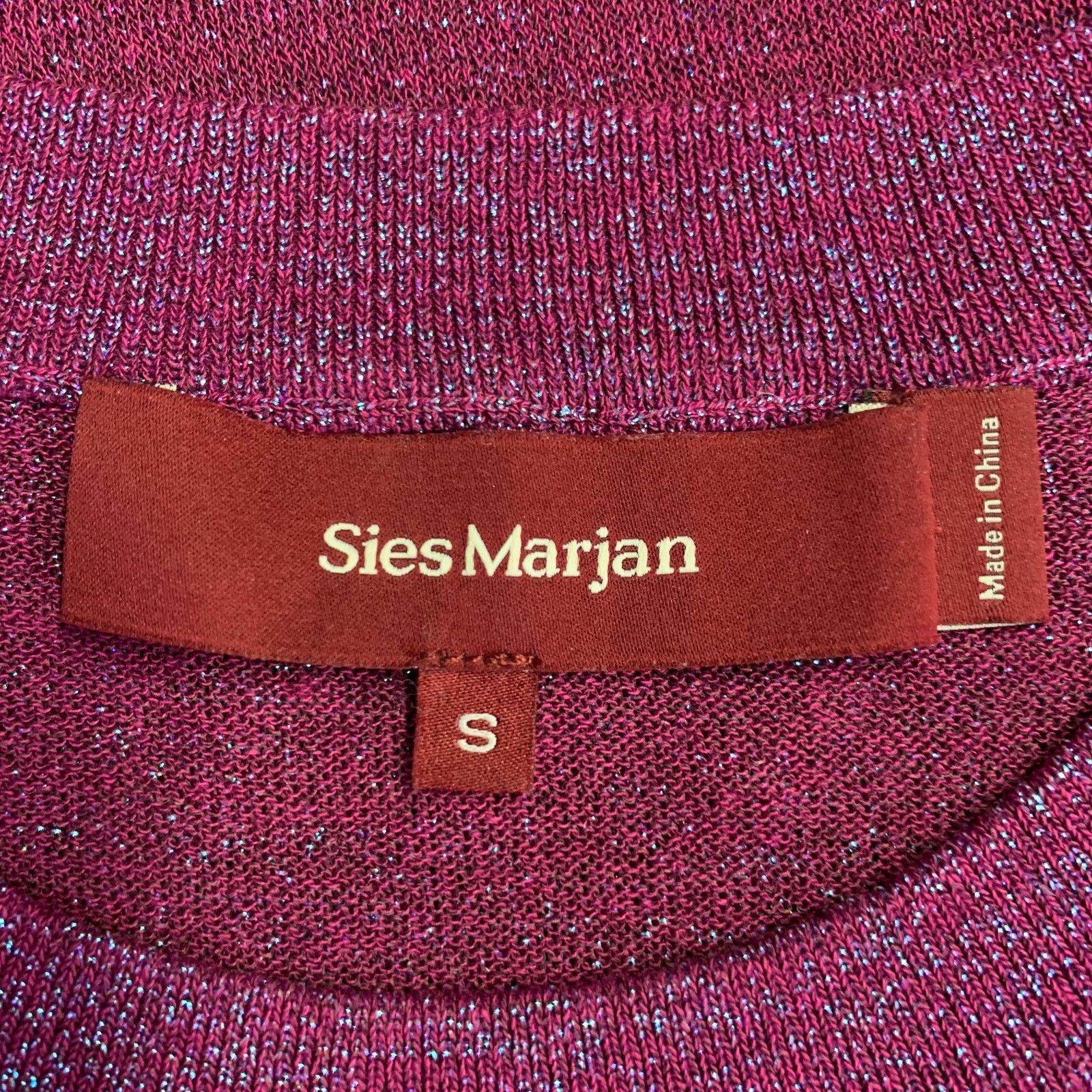 Sies Marjan SIES MARJAN Magenta Viscose Metallic Crew Neck Pullover Size S / US 4 / IT 40 - 9 Thumbnail