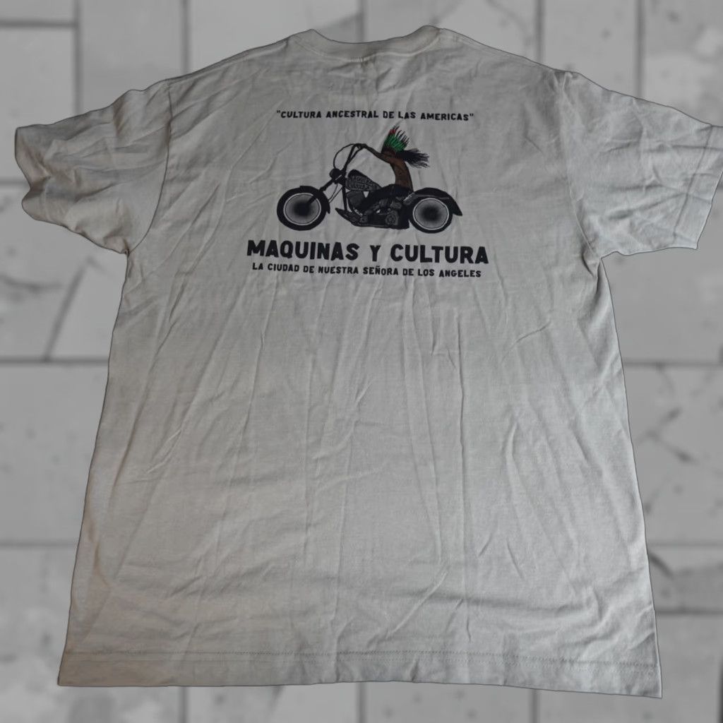 Vintage Maquinas Y Cultura Mens T-Shirt Regular Short Sleeve Beige Double-Sided USA Made in USA Large L Shirt Men Vintage No Size US L / EU 52-54 / 3 - 1 Thumbnail