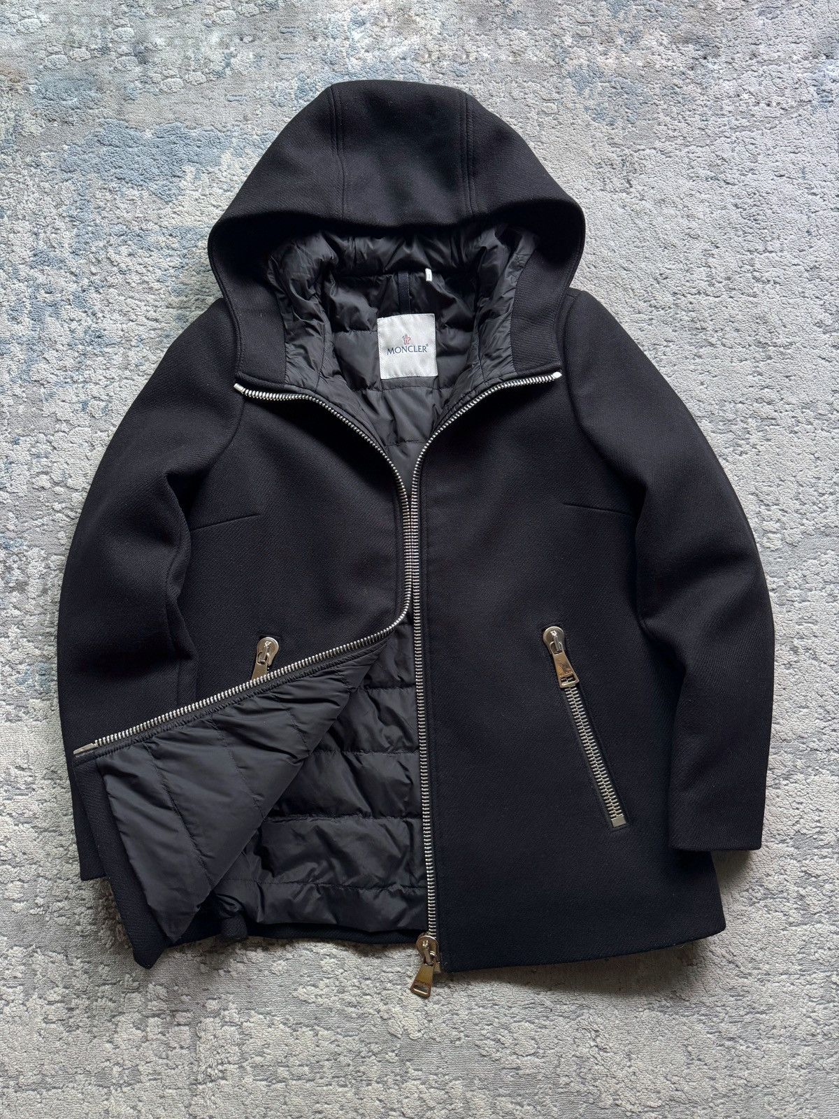 Moncler Moncler Arbu Wool Down Hooded Coat Size 1 Size XS / US 0-2 / IT 36-38 - 1 Thumbnail