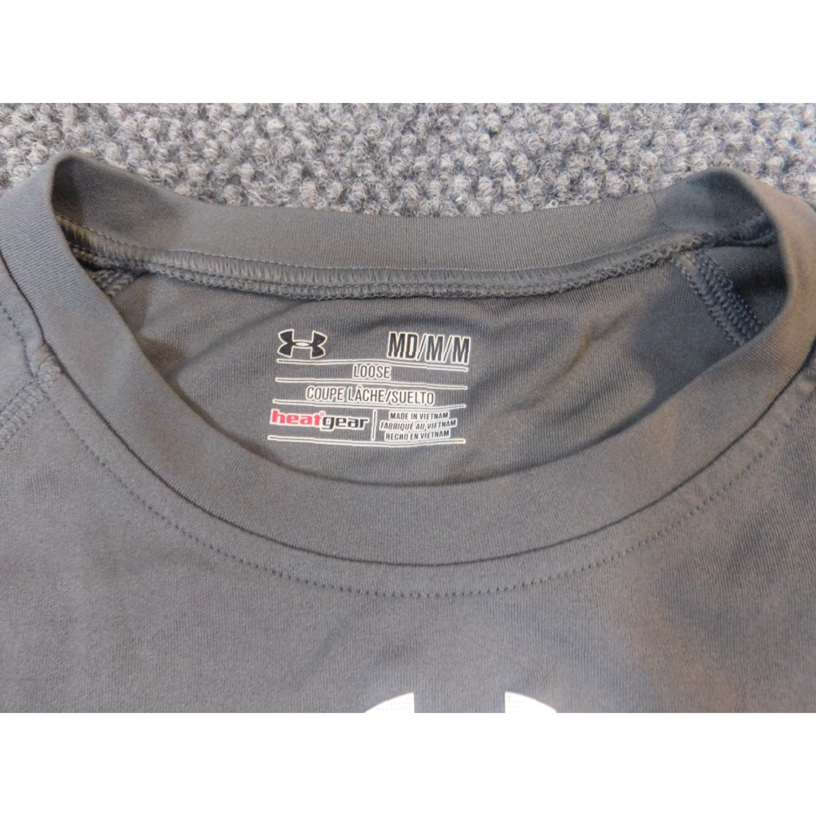 Under Armour Under Armour Mens Shirt Short Sleeve Crew Neck Cotton Knit Logo Breathable Activewear 90s Gray M Regular Mens Size US M / EU 48-50 / 2 - 6 Thumbnail