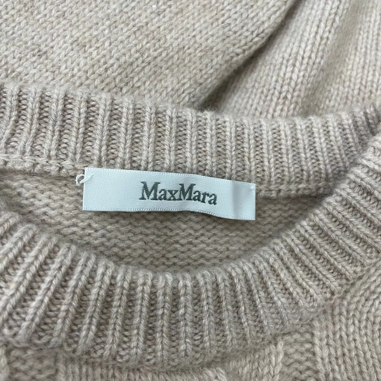 Max Mara Max Mara Light Camel Color Knit Ribbed Round Neck Sweater| Size M / US 6-8 / IT 42-44 - 4 Thumbnail
