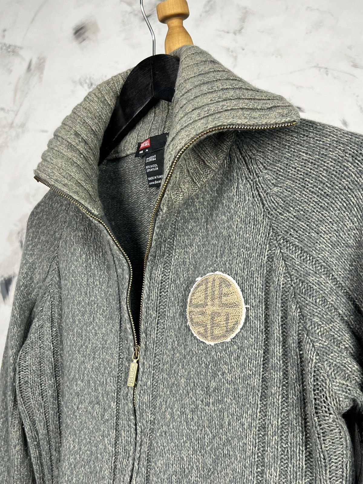 Diesel Vintage Diesel Wool Zip Knit Sweater Size S - M Size US M / EU 48-50 / 2 - 8 Thumbnail