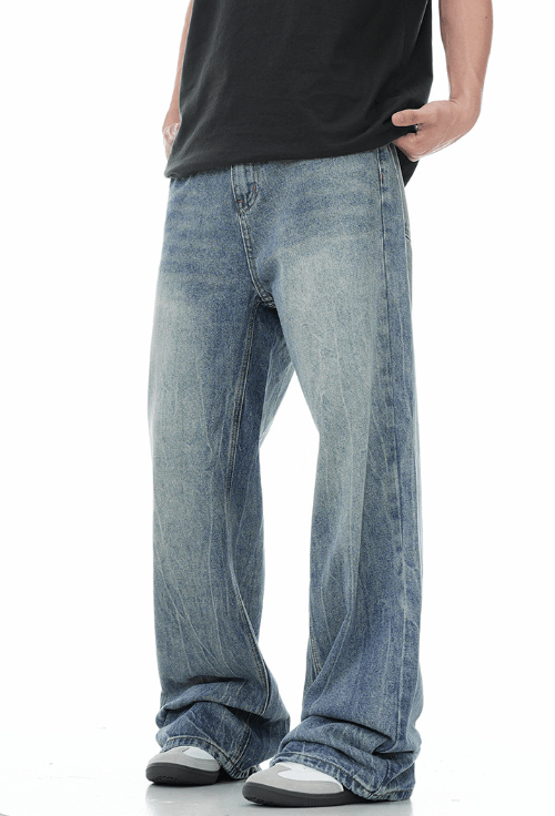 Japanese Brand × Jean American retro washed cracked cleanfit allmatch flared jeans Size US 34 / EU 50 - 2 Thumbnail