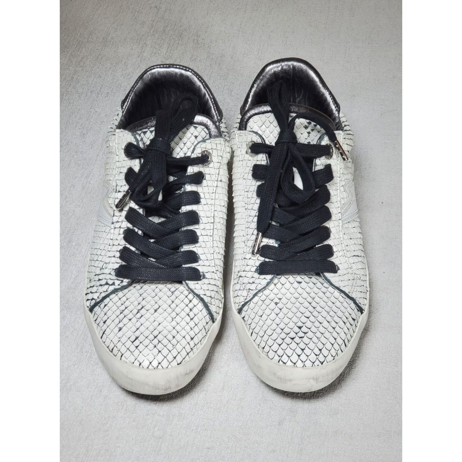 Zadig & Voltaire Zadig & Voltaire Neo Keith Flash Low Top Sneakers White Snakeskin Women's US 9 Size M / US 6-8 / IT 42-44 - 7 Thumbnail