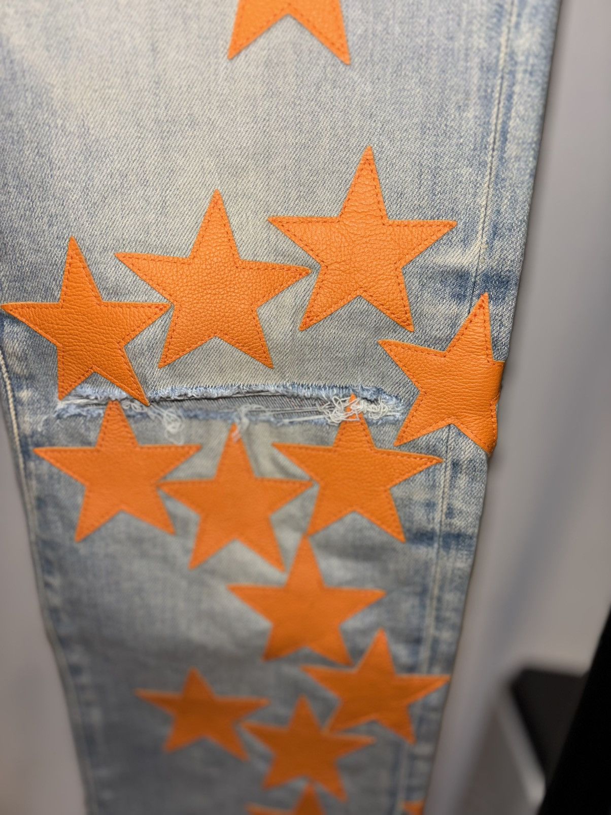 Amiri Amiri X Chemist Collaboration Slim Fit Leather Stars Patch Size US 34 / EU 50 - 9 Thumbnail