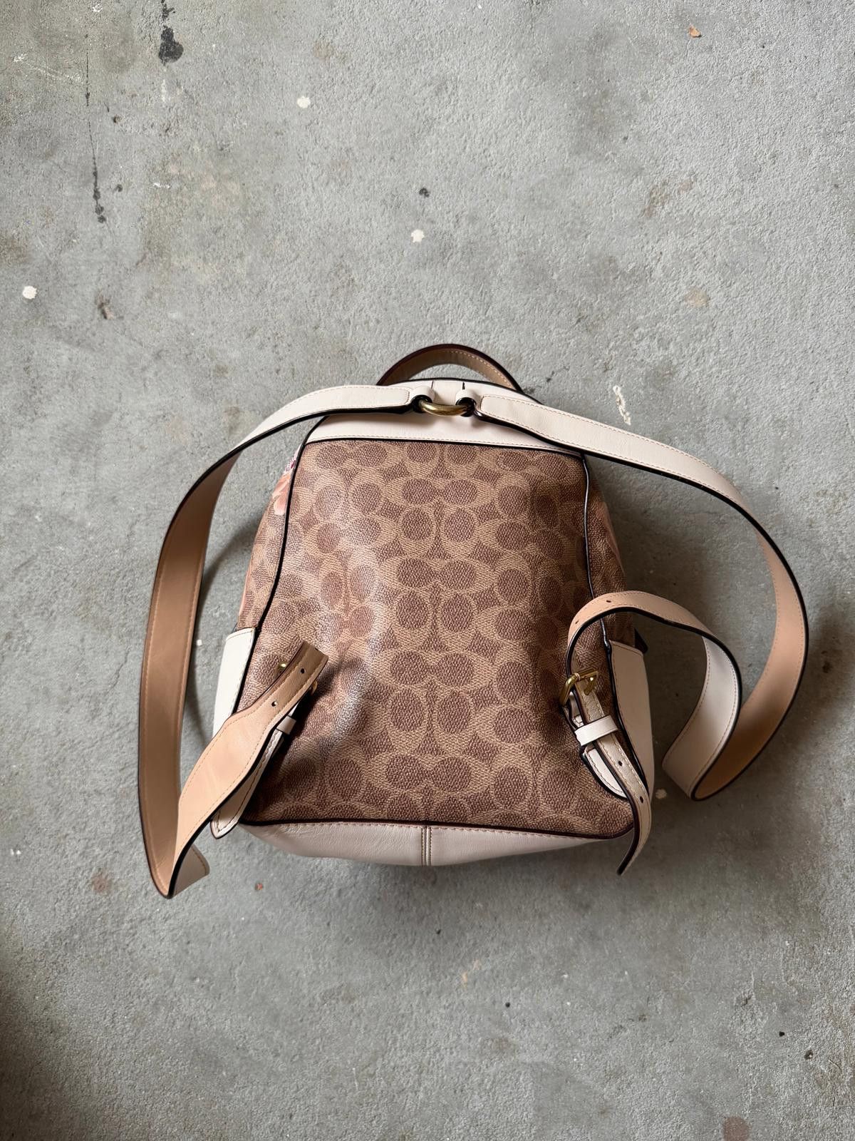 Coach Coach Signature Rose Backpack Brown/White Size ONE SIZE - 5 Thumbnail