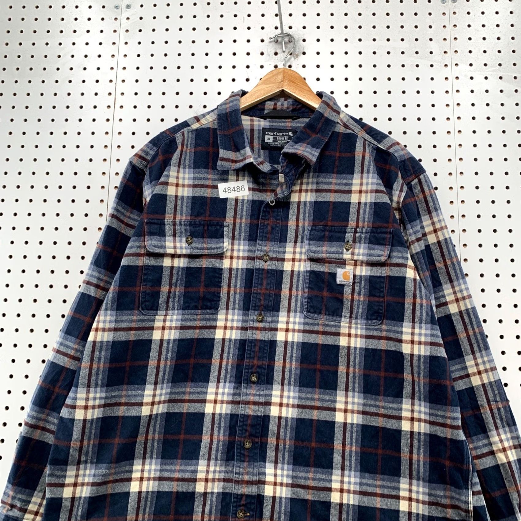 Carhartt Carhartt Shirt Mens XL Blue Plaid Loose Fit Long Sleeve Workwear Flannel Size US XL / EU 56 / 4 - 4 Thumbnail