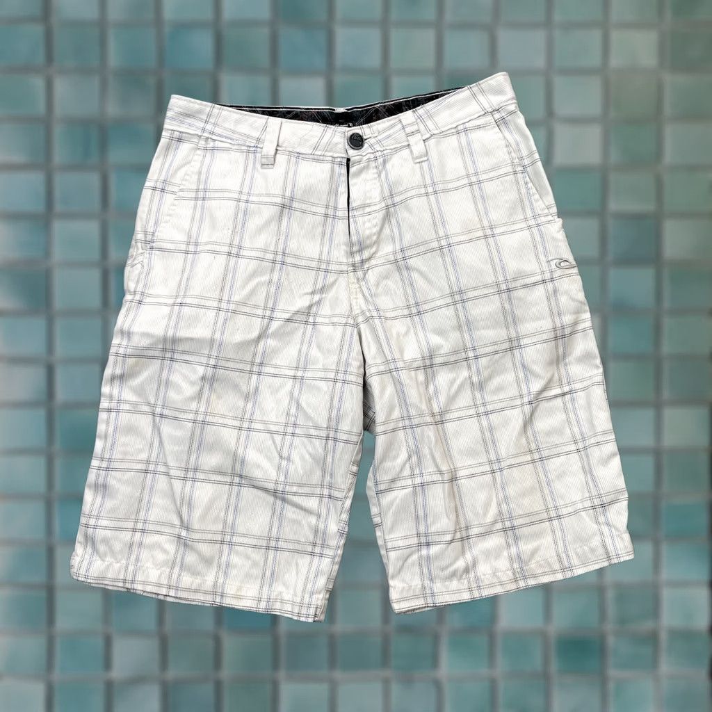 Rip Curl VTG Rip Curl Shorts Mens M White Plaid Chino Casual Preppy Size US 31 - 1 Thumbnail