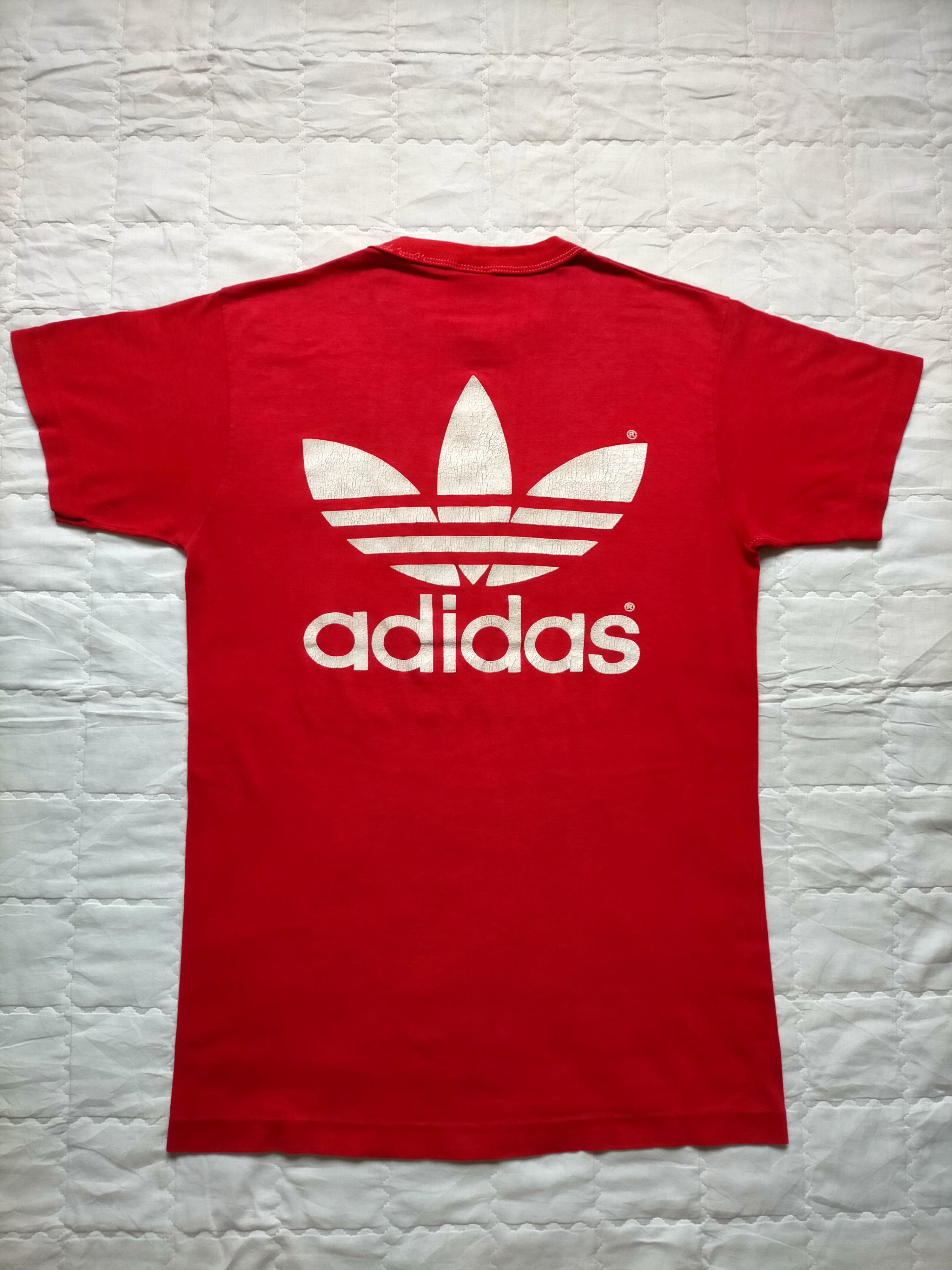 Adidas Vintage 80s adidas trefoil single stich tee Size US M / EU 48-50 / 2 - 2 Thumbnail