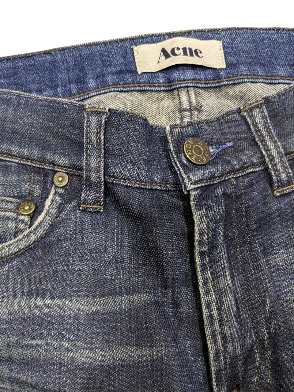 Acne Studios DARK WASH RAW FRAYED HEMLINES ACNE STUDIOS DISTRESSED JEANS Size US 28 / EU 44 - 8 Thumbnail