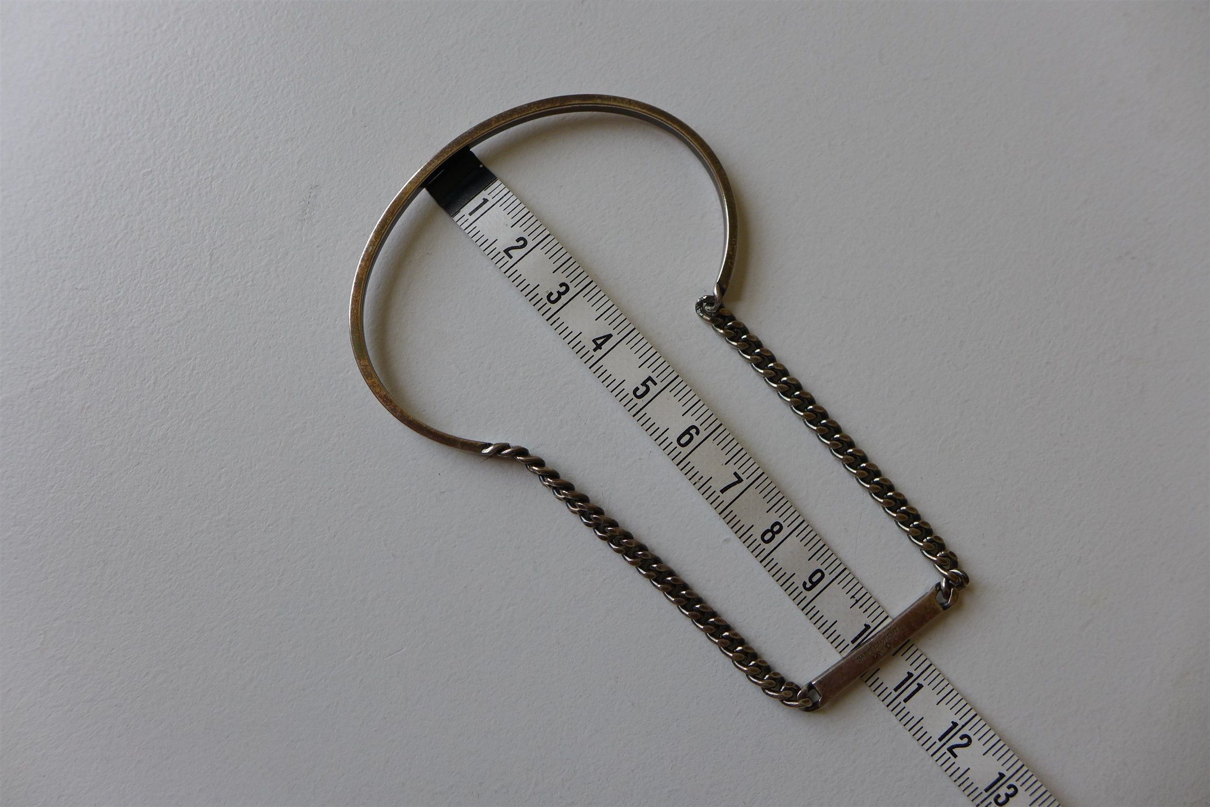 Saint Laurent Paris Saint Laurent Silver-tone Brass Bracelet - Size Large Size ONE SIZE - 5 Thumbnail