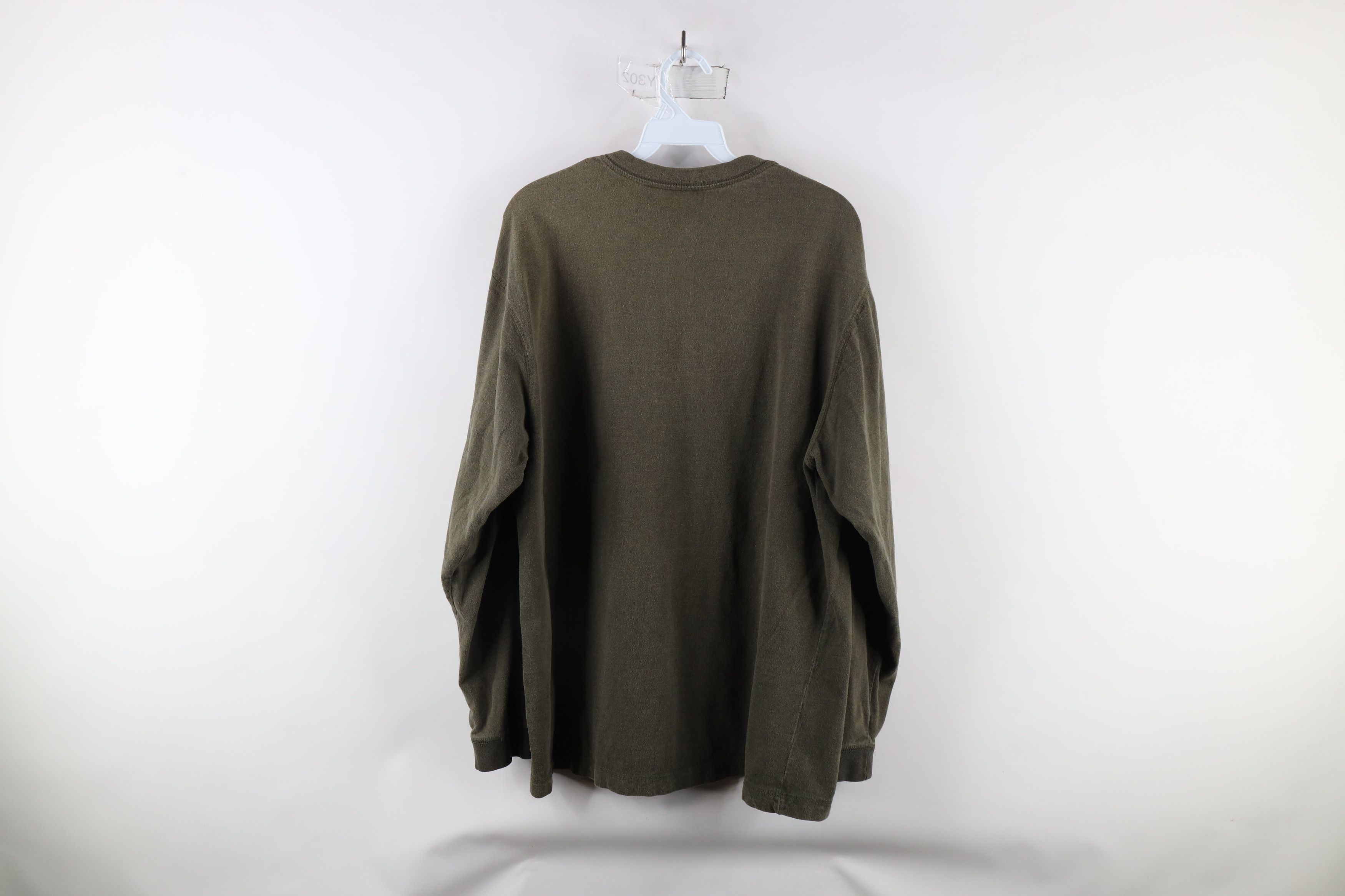 Vintage Vintage 90s Streetwear Long Sleeve Henley T-Shirt Green Size US L / EU 52-54 / 3 - 5 Thumbnail