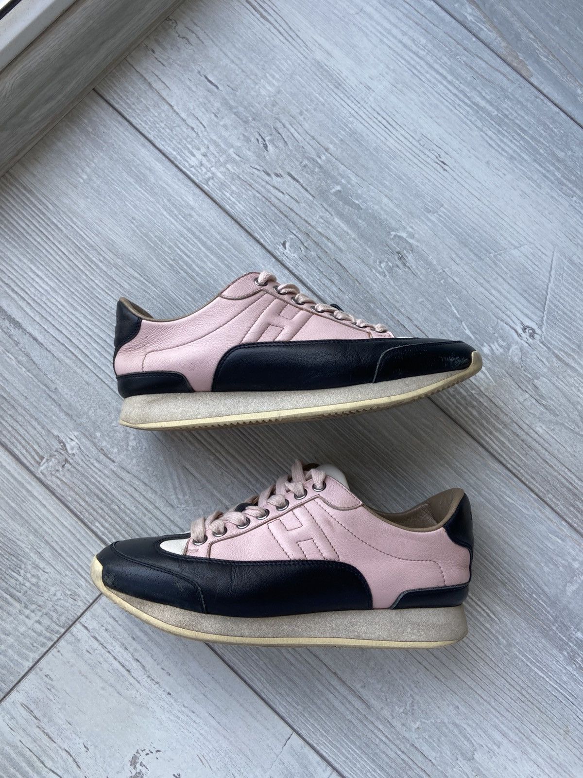Hermes Hermes Leather Goal Sneakers Size US 7 / IT 37 - 1 Thumbnail