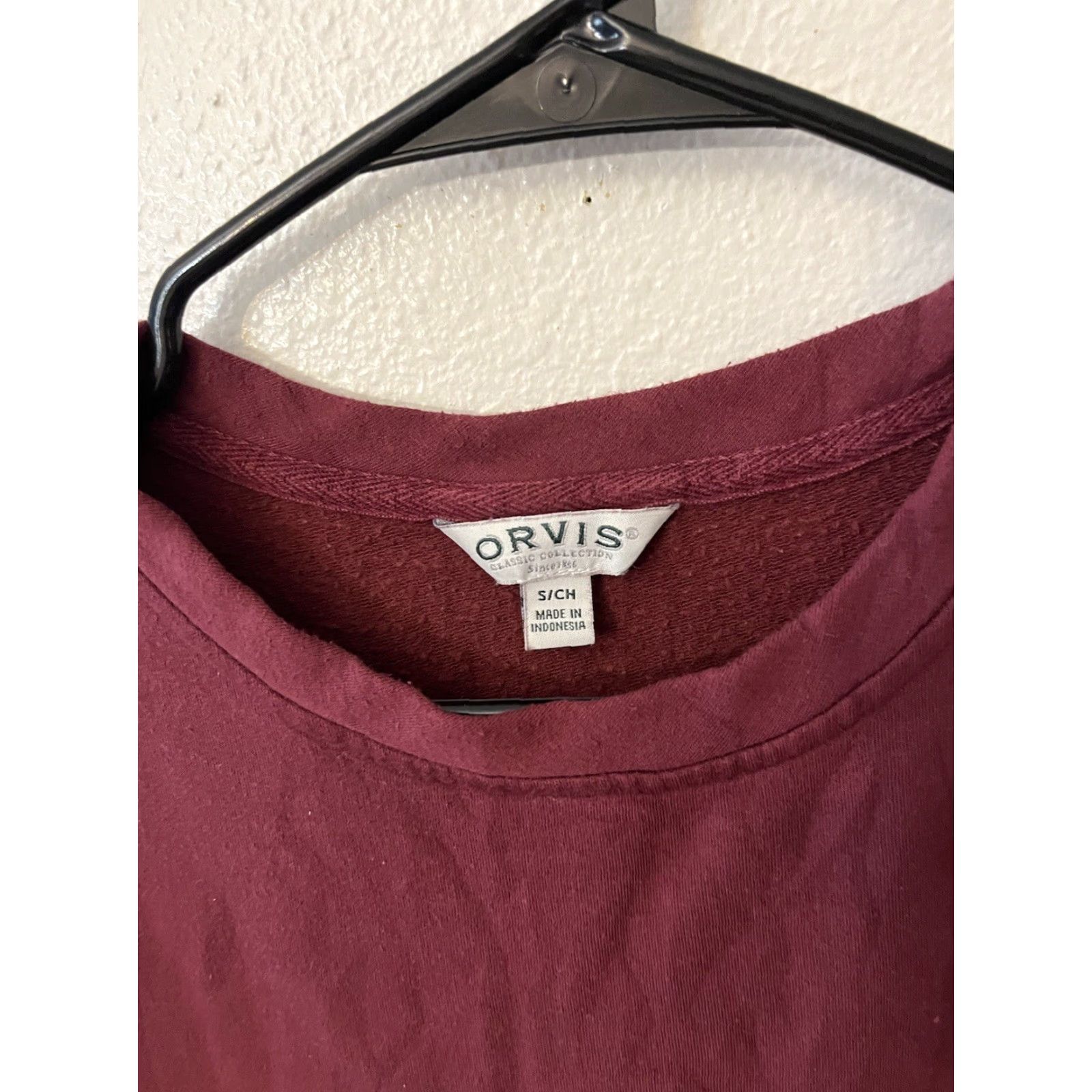 Orvis Orvis Mens Medium Crew Neck Pullover Modal Blend Sweater Maroon Knit Sweatshirt Logo Casual Outdoor Size US M / EU 48-50 / 2 - 3 Thumbnail