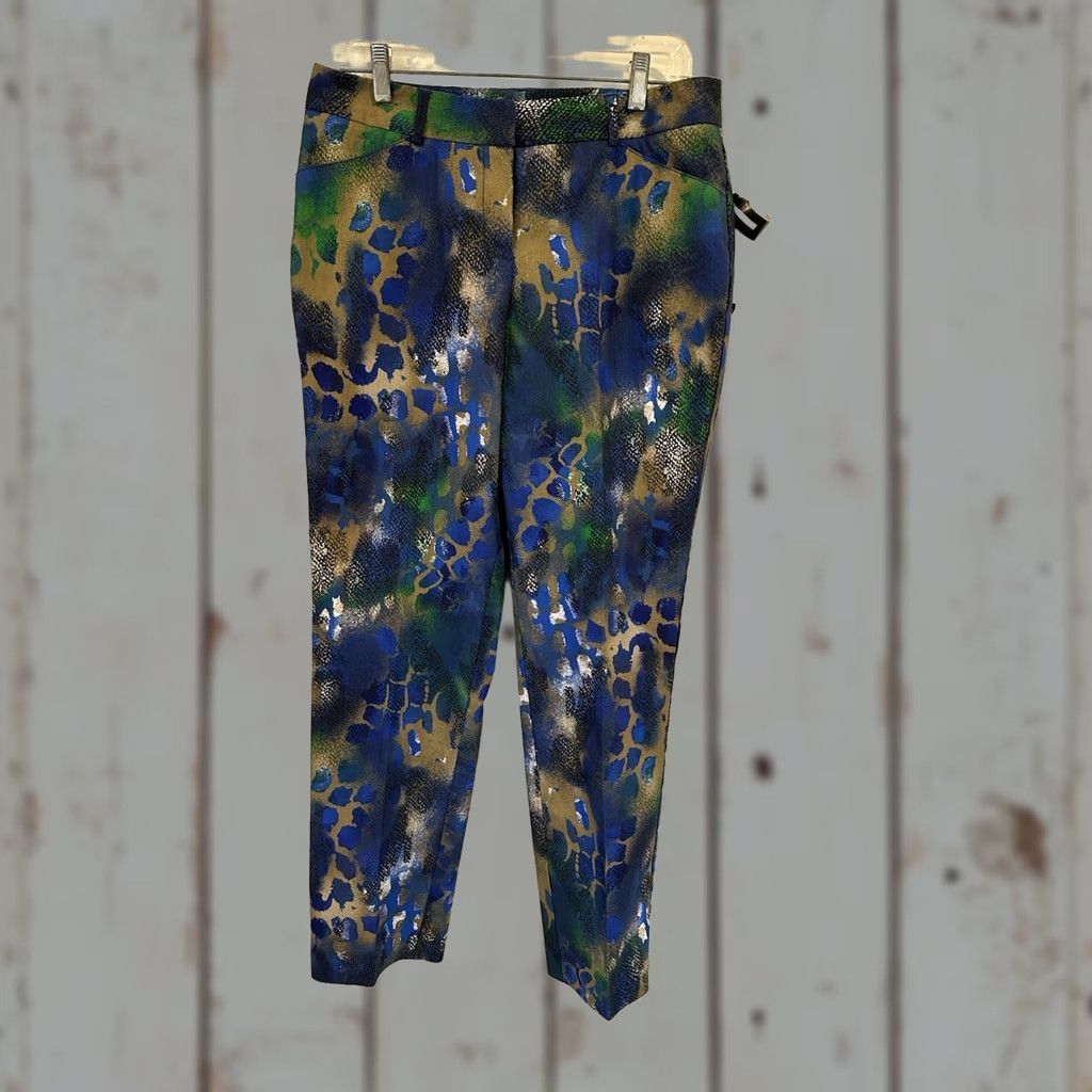 Vintage New Directions Animal Print Pull On Pants Womens 10 Blue Boho Retro 90s Y2K Mens Womens Girls? Size 32" / US 10 / IT 46 - 1 Thumbnail
