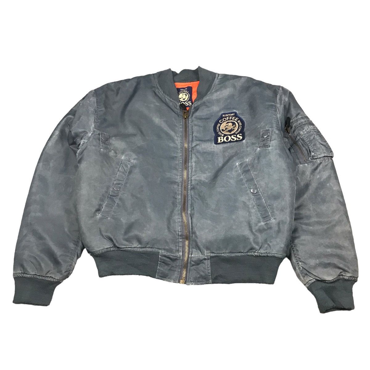 Japanese Brand SUNTORY BOSS COFFEE BOMBER FADED JACKET Size US M / EU 48-50 / 2 - 1 Thumbnail