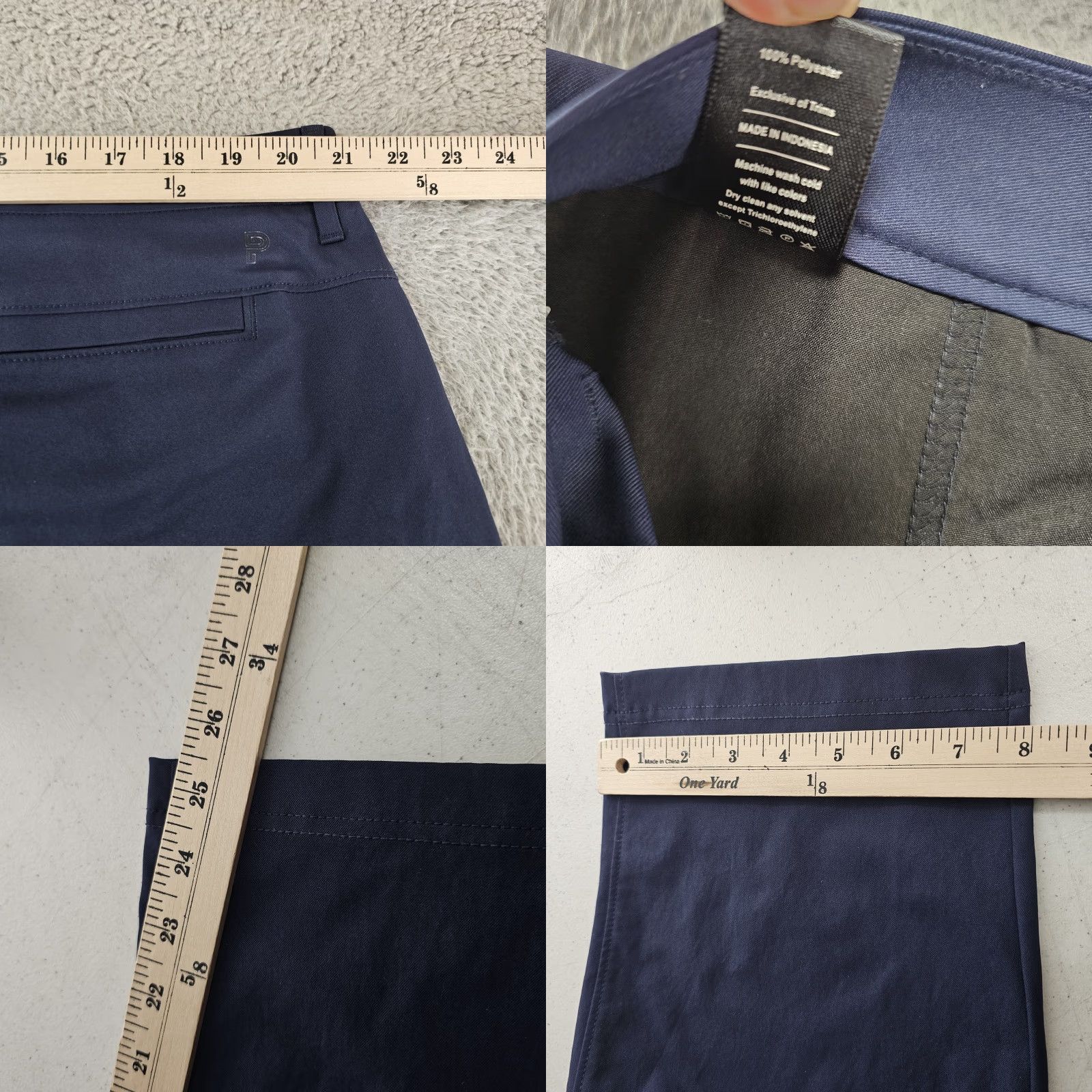 Vintage Public Rec Pants Mens 42x26 Navy All Day Every Day Slim Fit Stretch Athletic Pants Mens 42x26 Navy Size US 42 / EU 58 - 8 Thumbnail