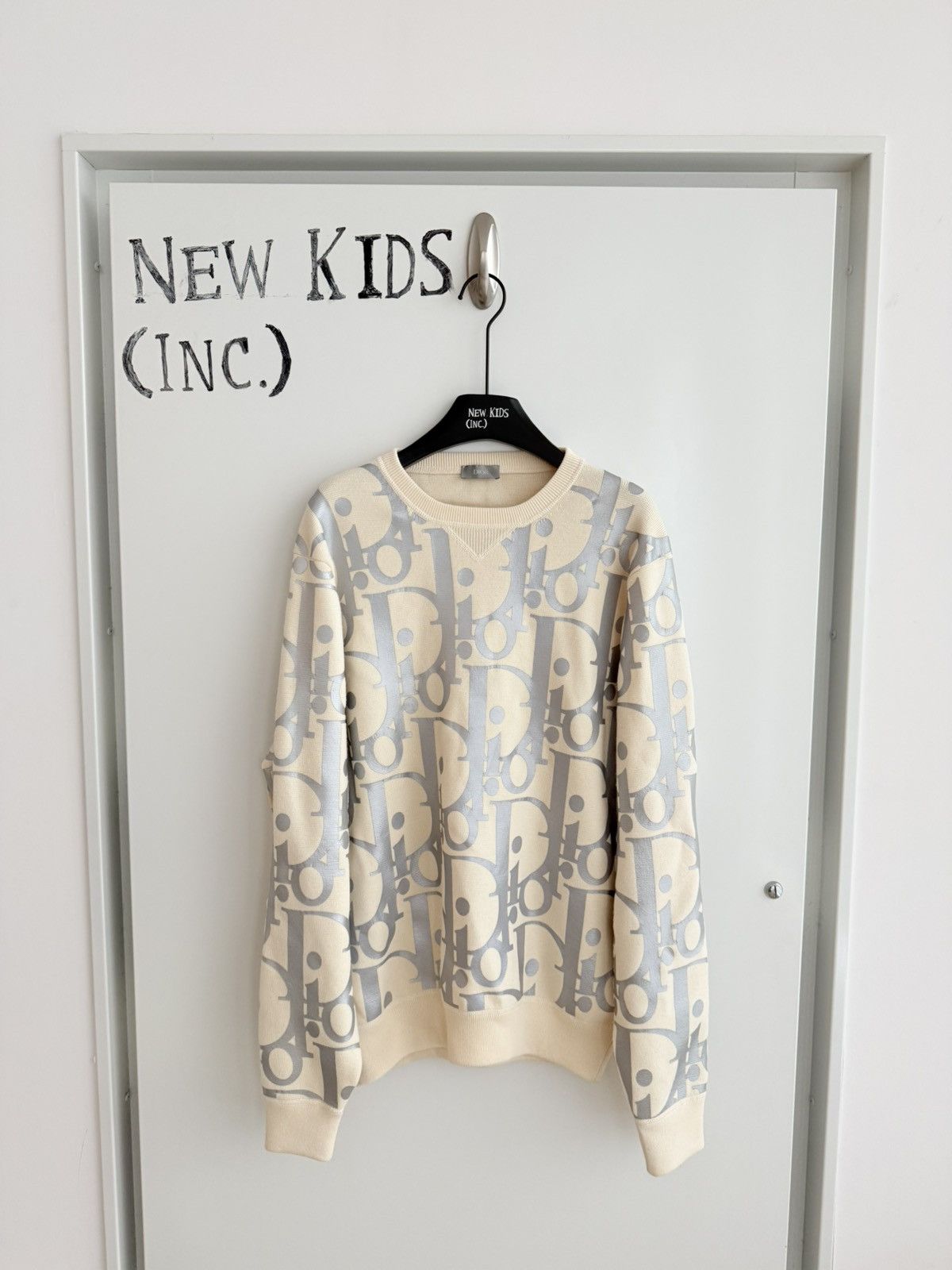 Dior Dior Oblique Beige Reflective Sweater Size US L / EU 52-54 / 3 - 1 Thumbnail
