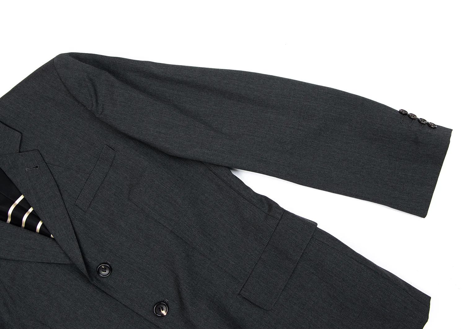 Jean Paul Gaultier Wool 3B Jacket in Gray Size 50 with Shoulder Pads Size US M / EU 48-50 / 2 - 7 Thumbnail