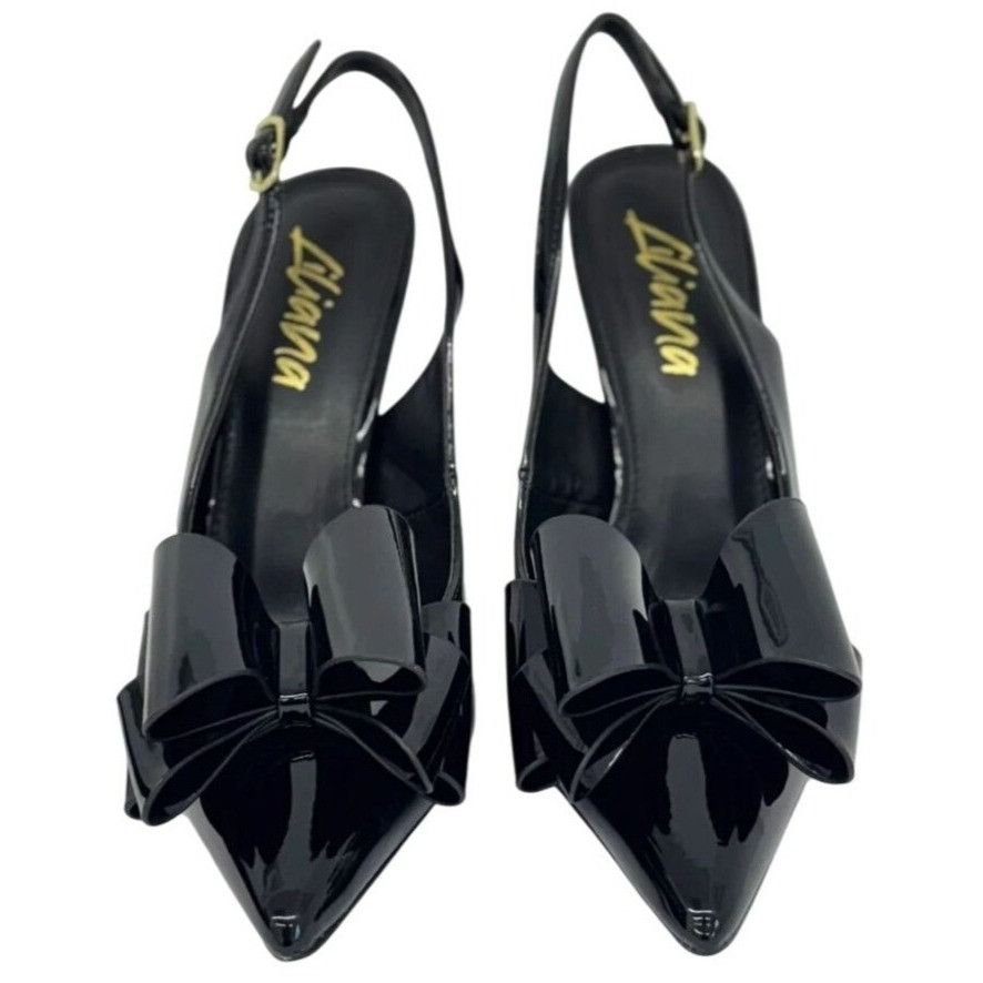 Other LILIANA / Lana -1 / Black / Patent / Slingback / Heels / Wi Size US 10 / IT 40 - 2 Thumbnail