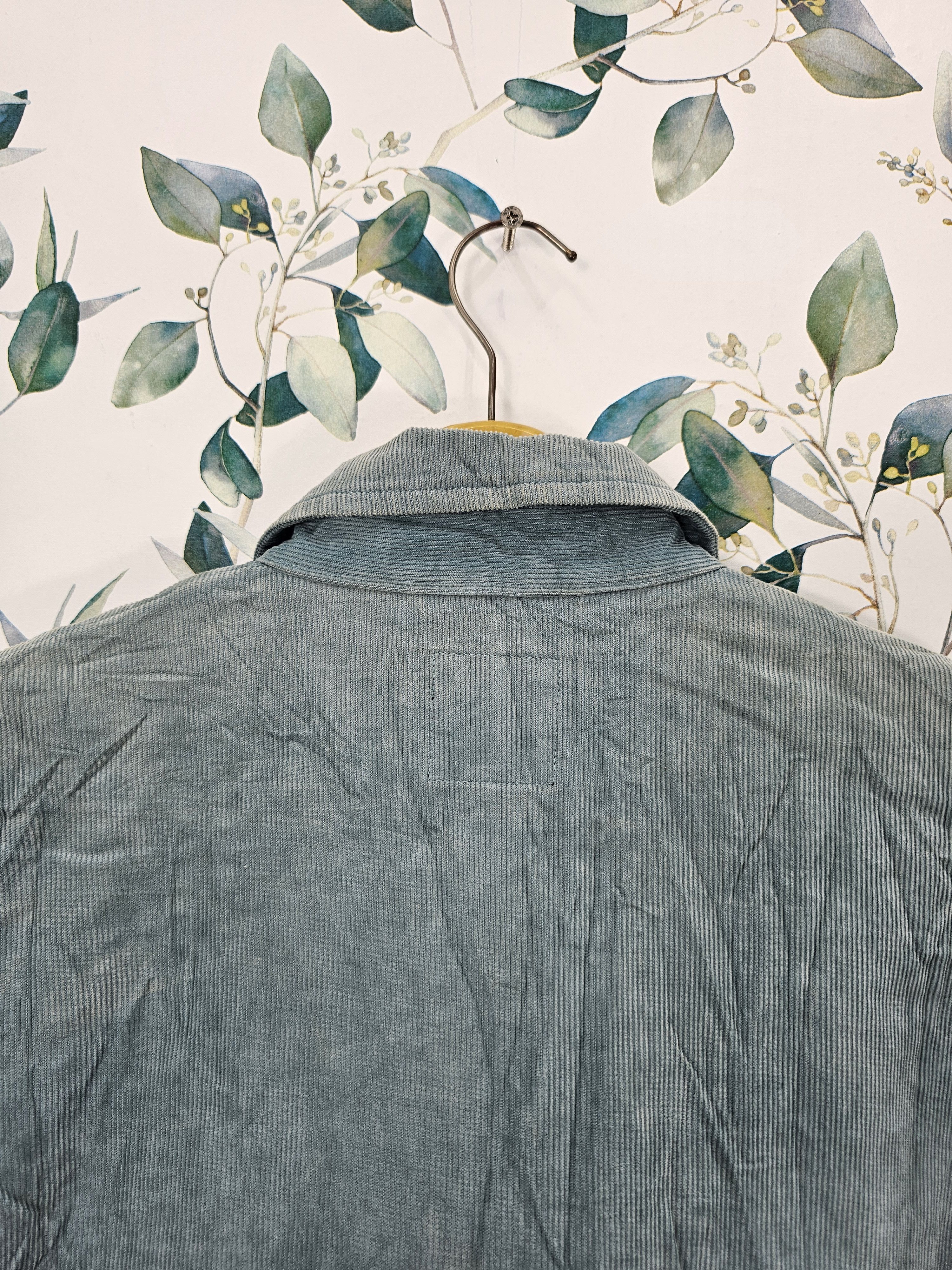 BEAMS Corduroy Faded Stain Blue Blazer Workwear Jacket J0103