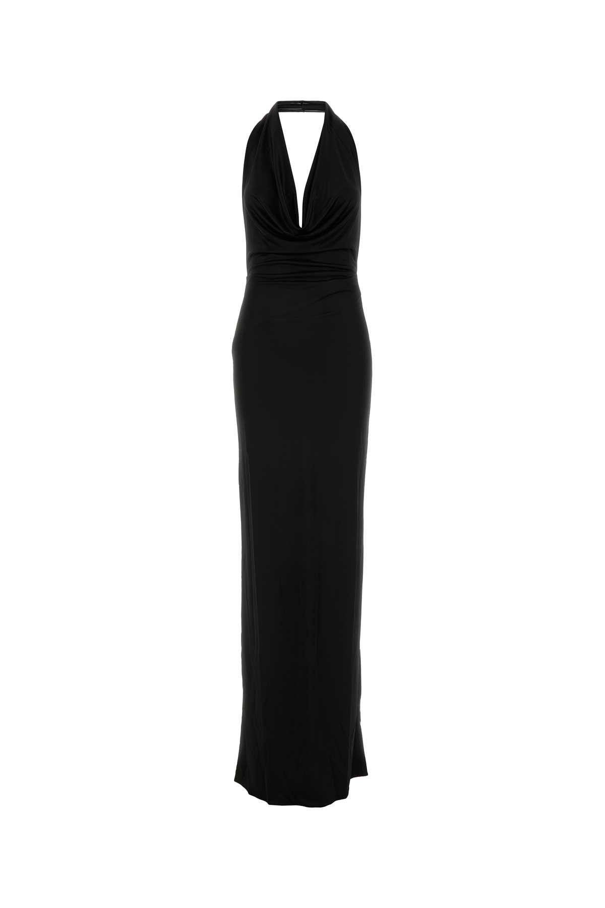 Dsquared2 Black Jersey Long Dress Size M / US 6-8 / IT 42-44 - 1 Thumbnail