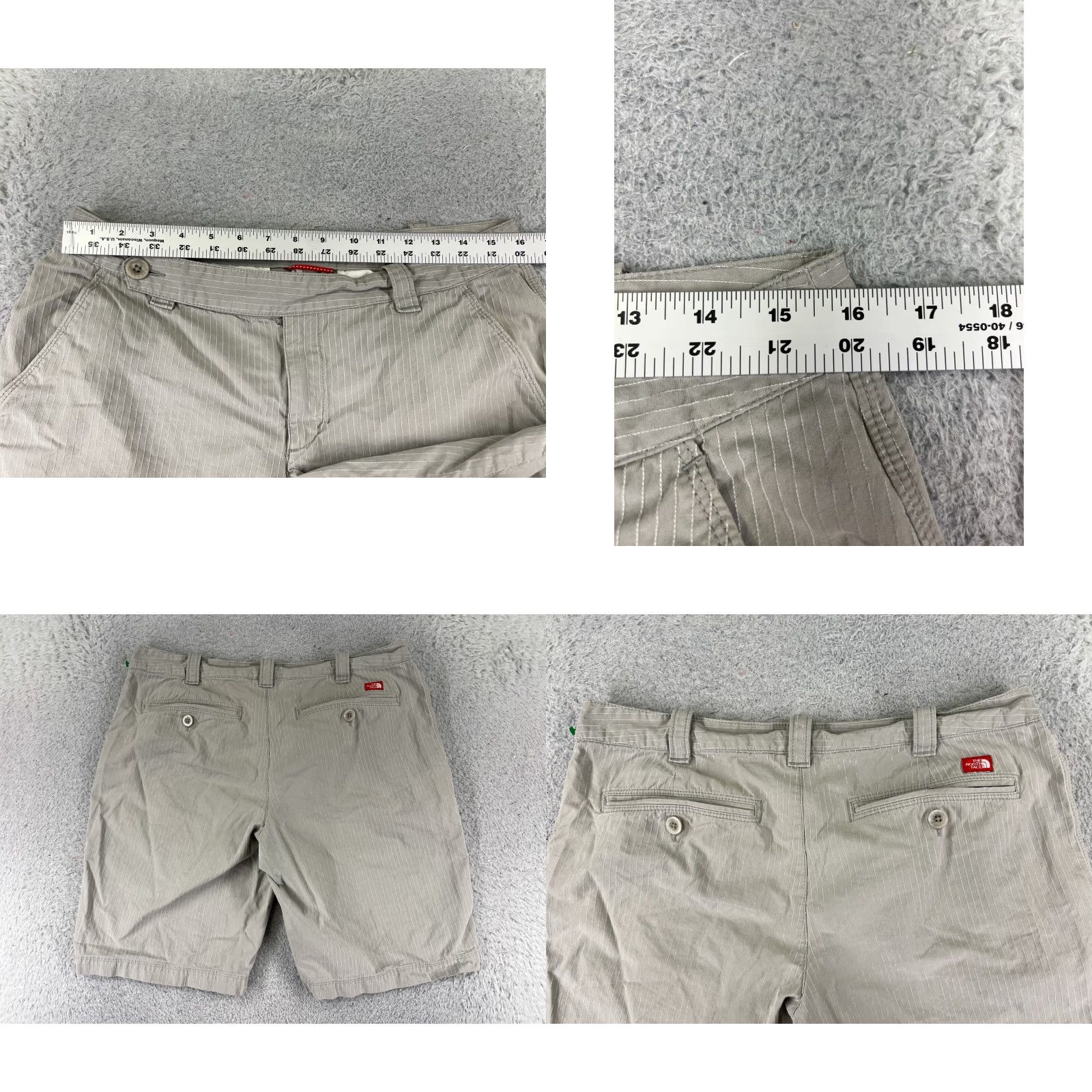 The North Face The North Face Shorts Womens 10 Gray Stripe 100% Cotton Golf Hiking Size 32" / US 10 / IT 46 - 9 Thumbnail