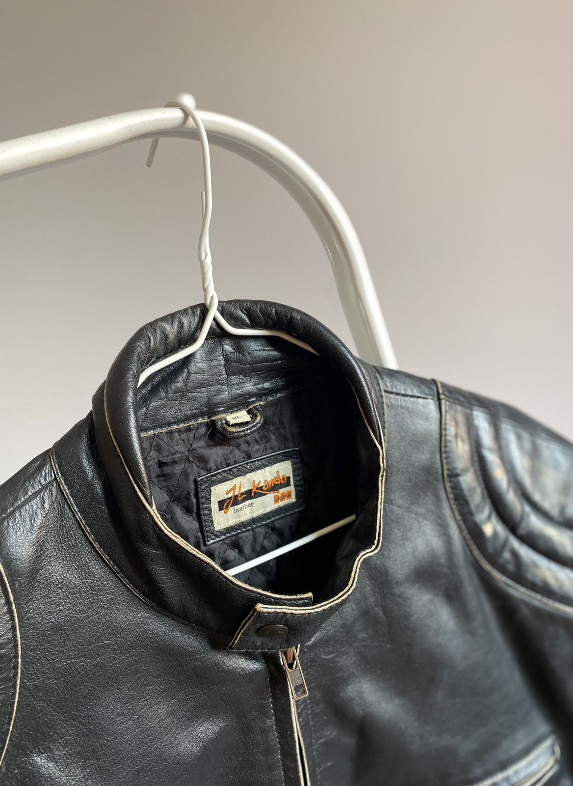 Vintage Buffalo Leather Jacket Distressed Effect Coat Size US XL / EU 56 / 4 - 11 Thumbnail