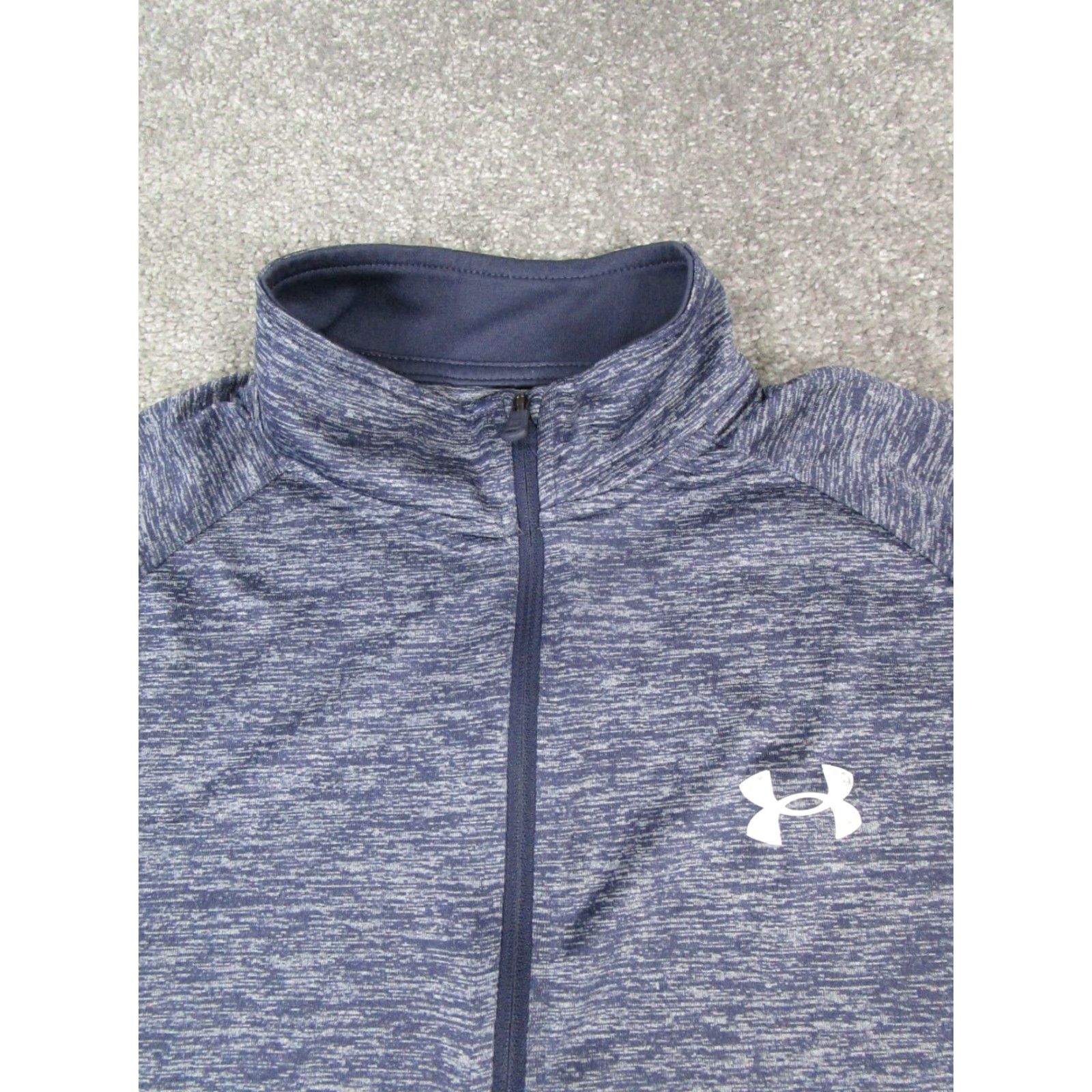 Under Armour Under Armour Mens Blue Running Quarterzip Sweater - Regular Size M, Mock Neck, Zip, Long Sleeve, Pullover, Activewear Size US M / EU 48-50 / 2 - 2 Thumbnail