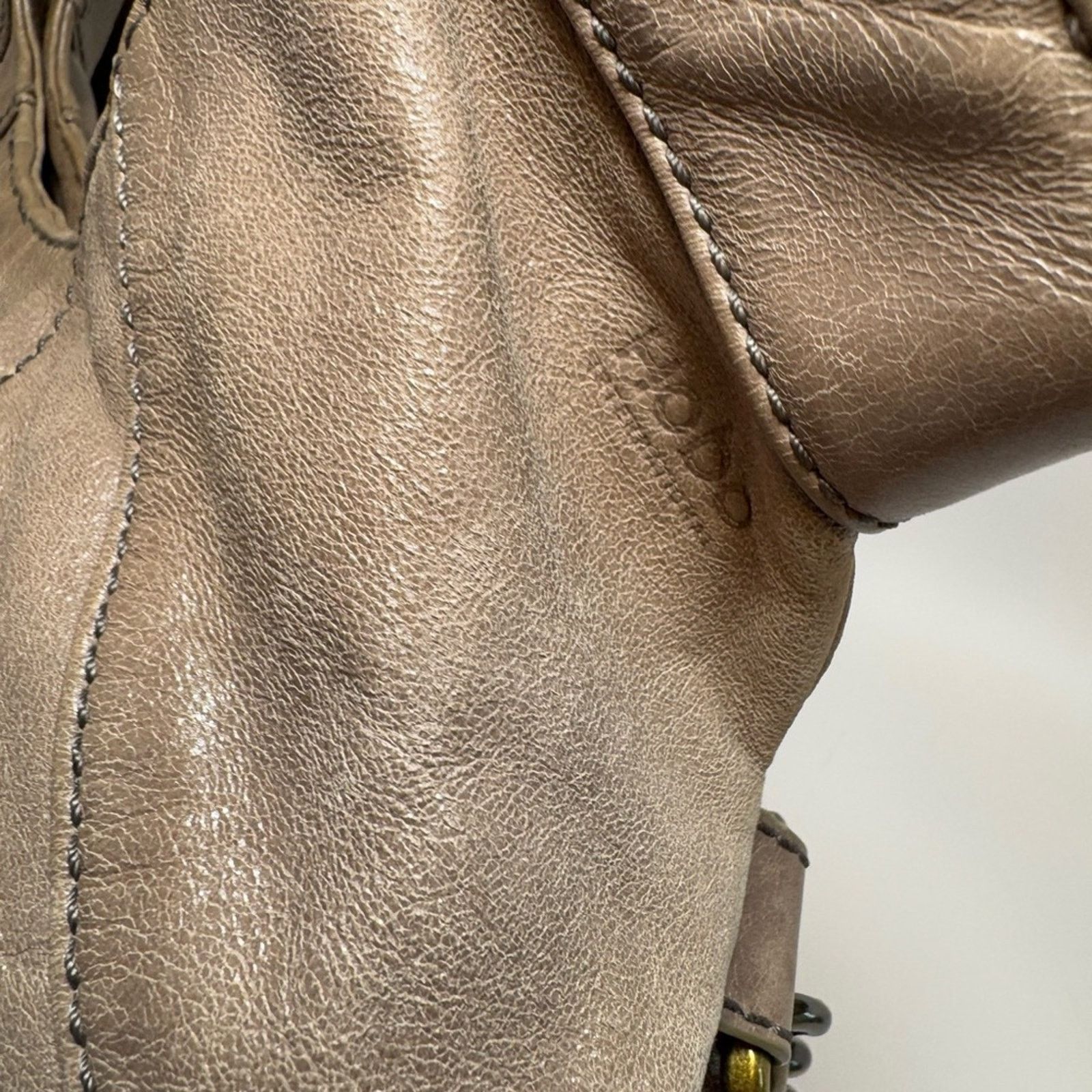 Hobo Hobo 2Way Taupe Leather Shoulder Bag w/Chain Strap Boho Chic Size ONE SIZE - 9 Thumbnail