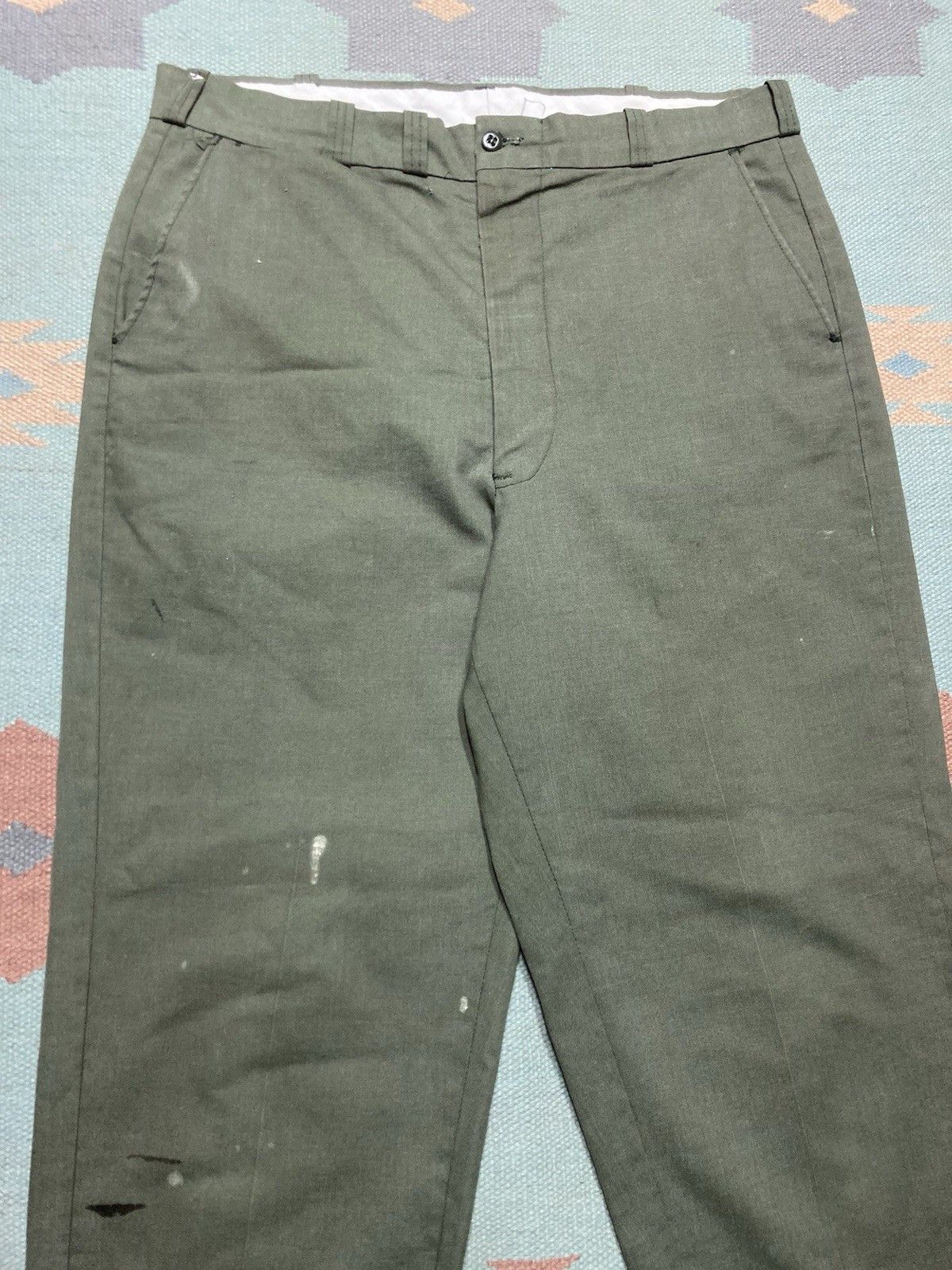 Sears × Vintage 70s work pants chino twill sears workwear wide talon 35x30 Size US 35 - 3 Thumbnail