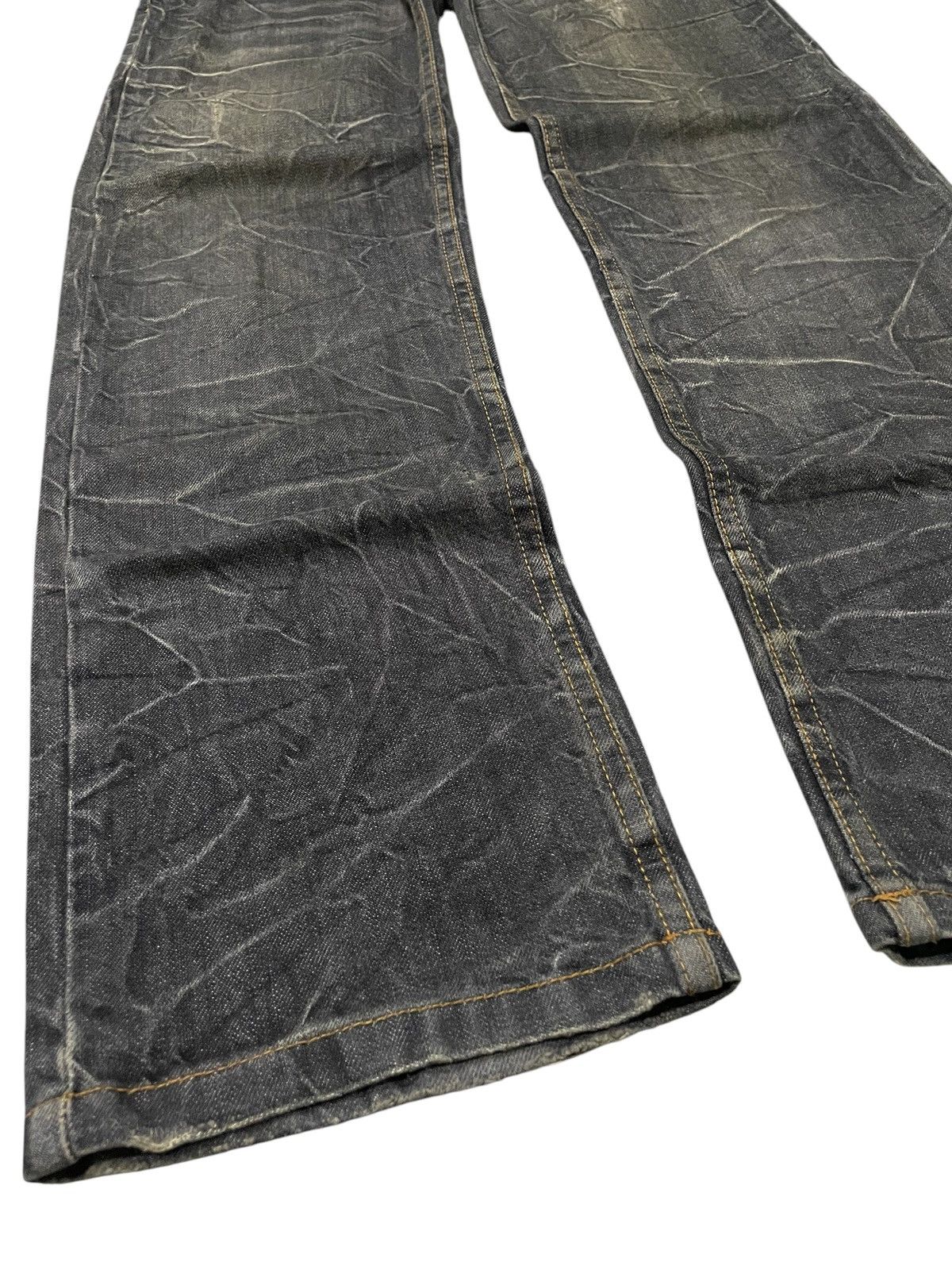 Le Grande Bleu (L.G.B.) Nylaus Japan Double Waist Wrinkled Whisker Faded Wash Jeans Size US 30 / EU 46 - 6 Thumbnail