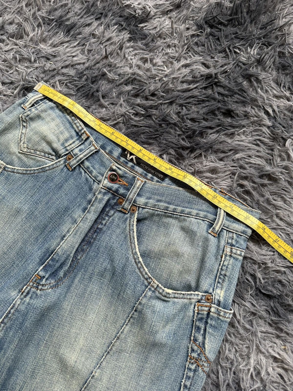 Andrew Mackenzie 00's archive Andrew Mackenzie hybrid distressed denim Size US 31 - 13 Thumbnail