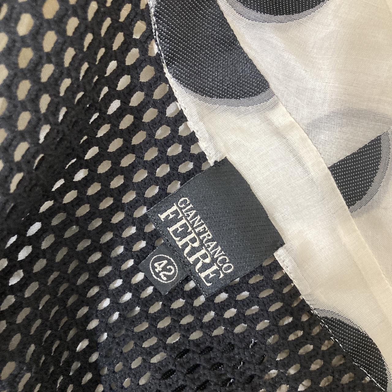 Gianfranco Ferre gianfranco ferré S/S2001 black & white polka dot mesh top Size S / US 4 / IT 40 - 5 Thumbnail