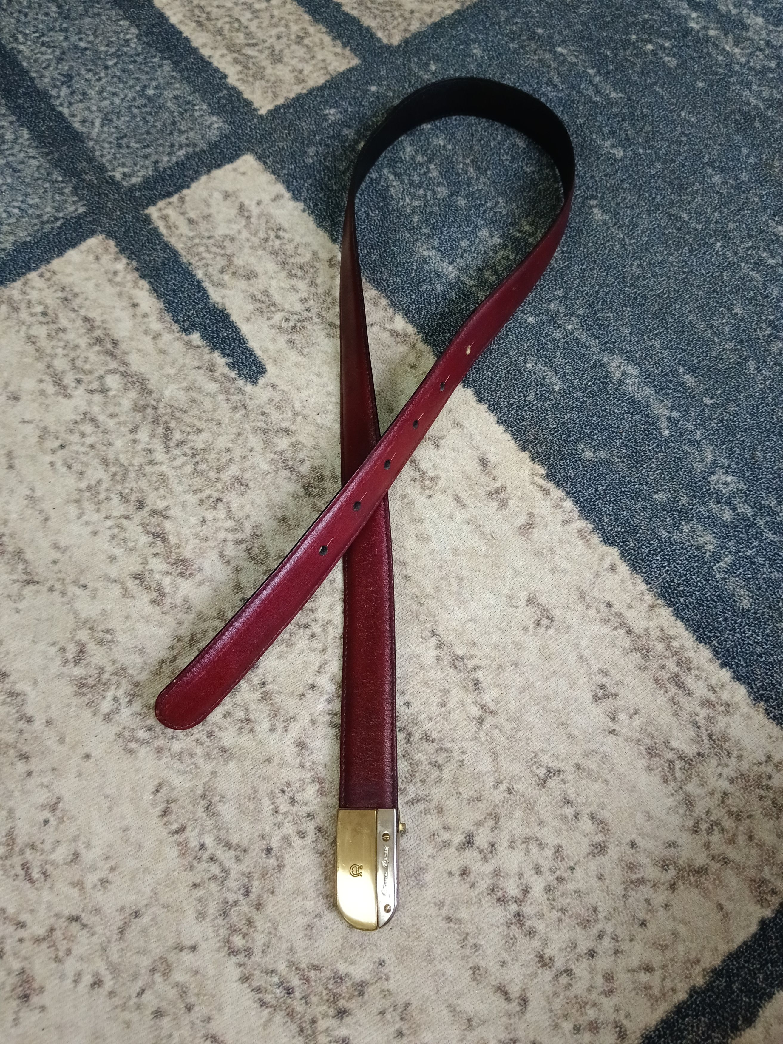 Etienne Aigner ETIENNE AIGNER MEROON LEATHER BELT Size ONE SIZE - 2 Thumbnail